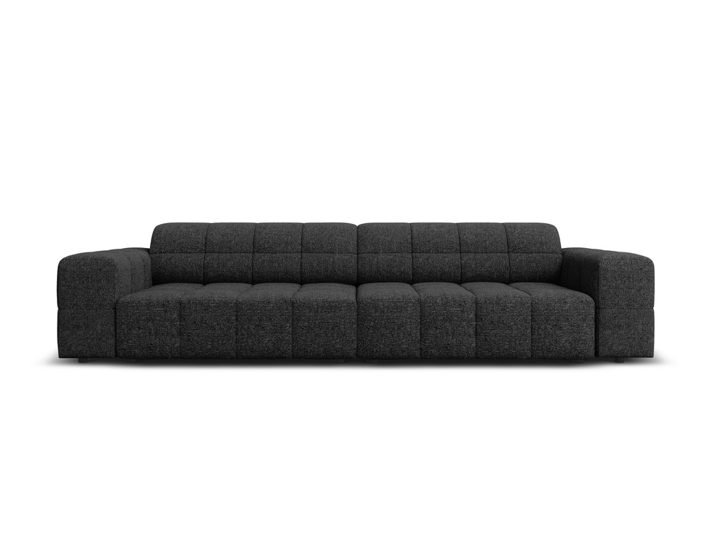 Cosmopolitan Design Sofa Chicago 4-Sitzer Chenille Haga Schwarz