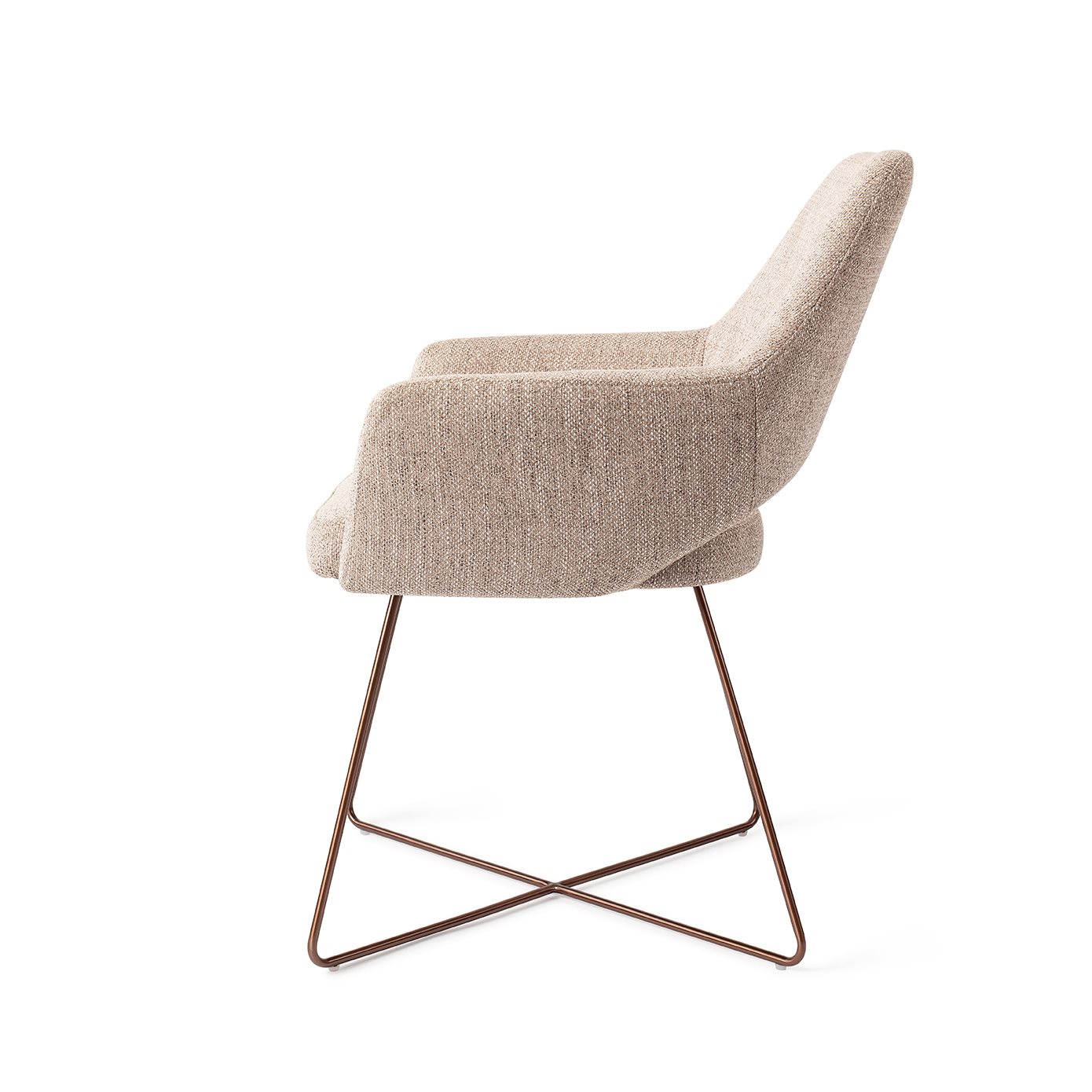Jesper Home Esszimmerstuhl Yanai Biscuit-Beach Cross Rosa