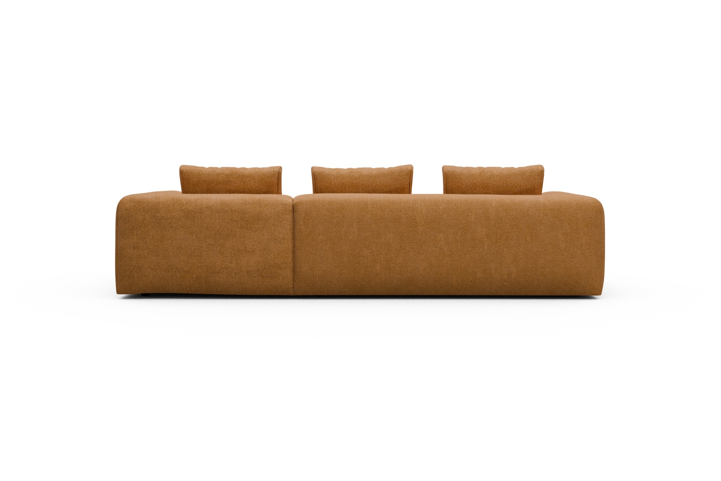 Ecksofa Fred Chaiselongue rechts mit 2,5-Sitzer Casone-Warm-Yellow