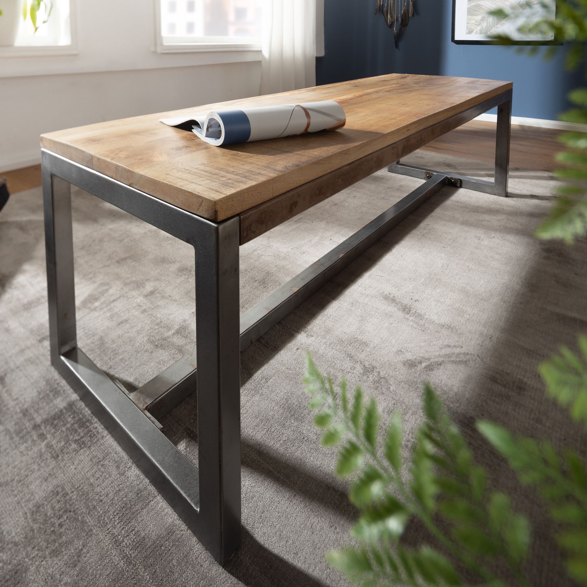 Essbank Videbaek Mango Massivholz Braun 120 × 45 × 46 cm