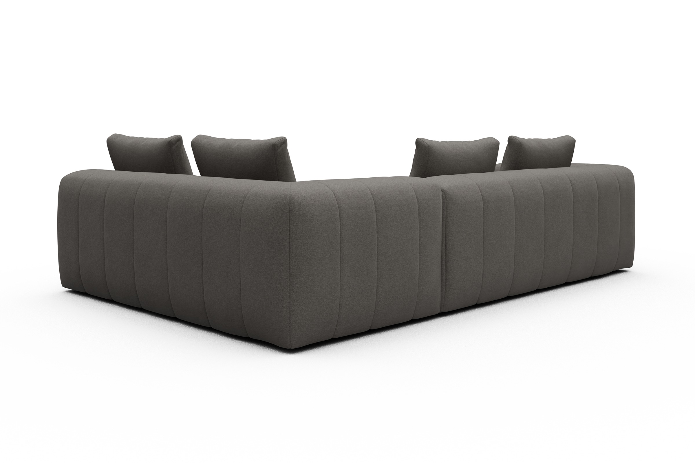 Ecksofa Hugo 2x 2,5-Sitzer Armlehne links Satya-Taupe