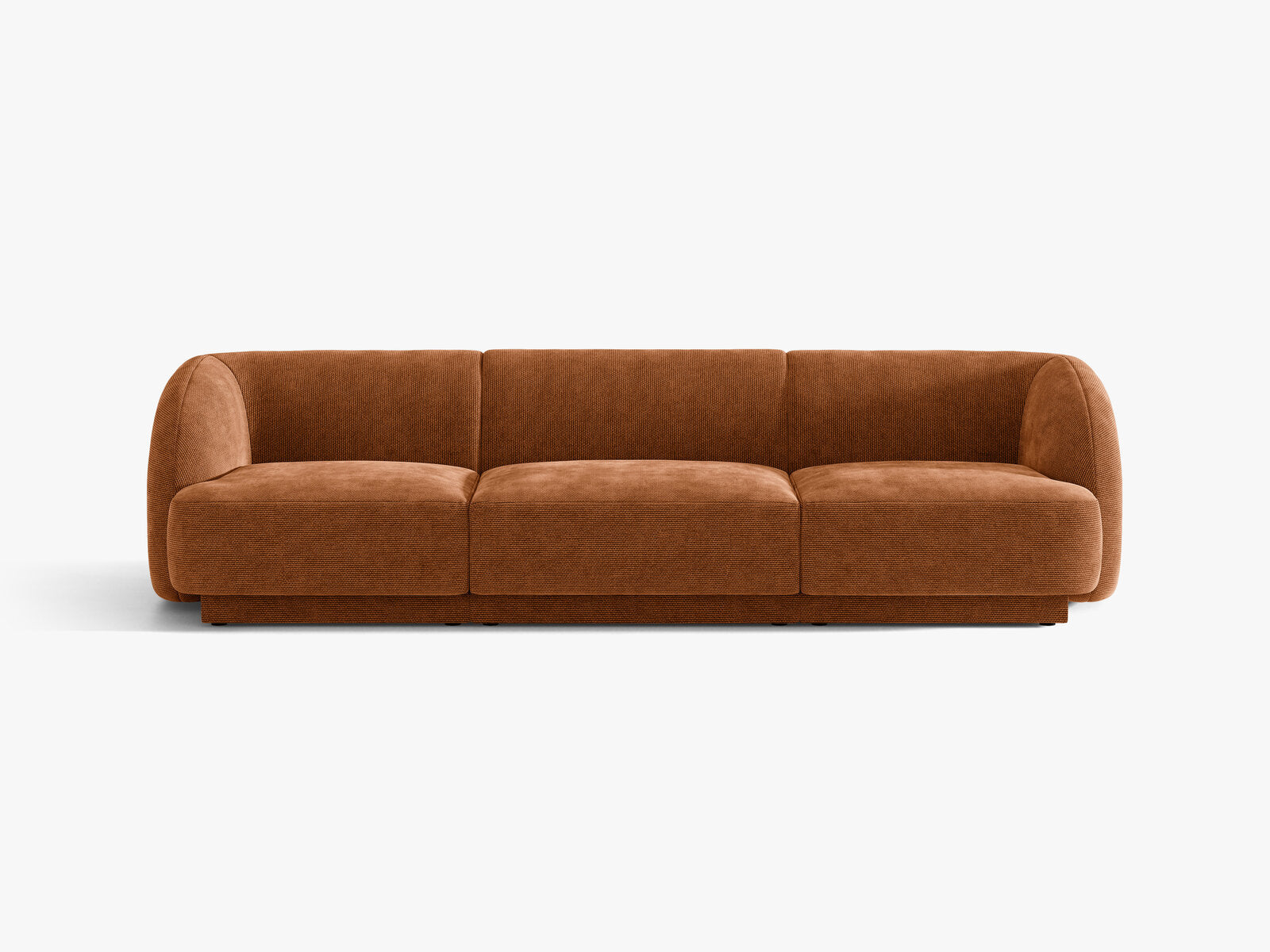 Micadoni Sofa Miley 3-Sitzer Chenille Eden Ziegel