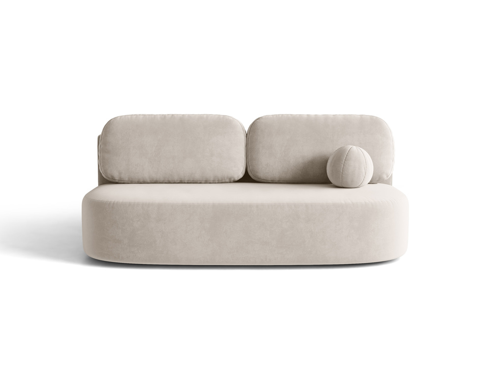 Cosmopolitan Design Schlafsofa Sophia 3-Sitzer mit Bettkasten Samt Salvador Beige