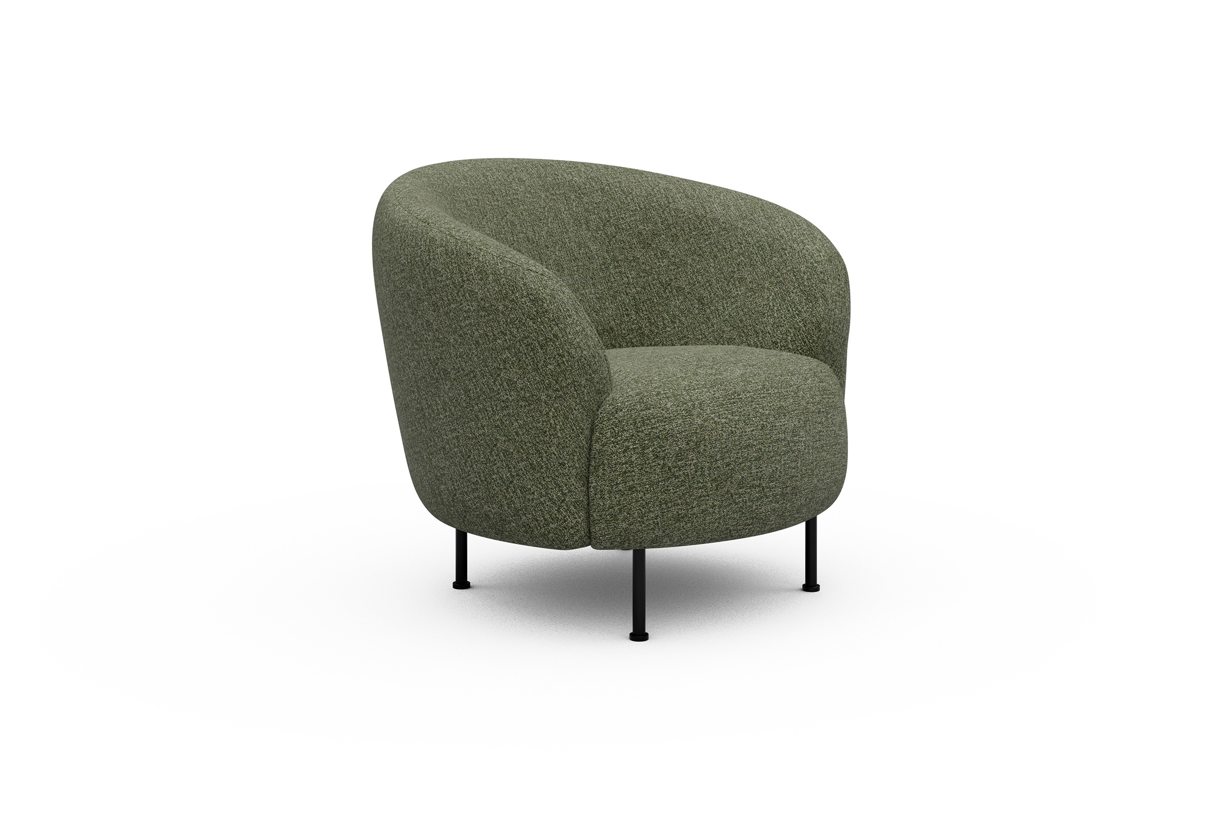 Sessel Ronda Metallbeine Schwarz Carreno-Vivid-Green