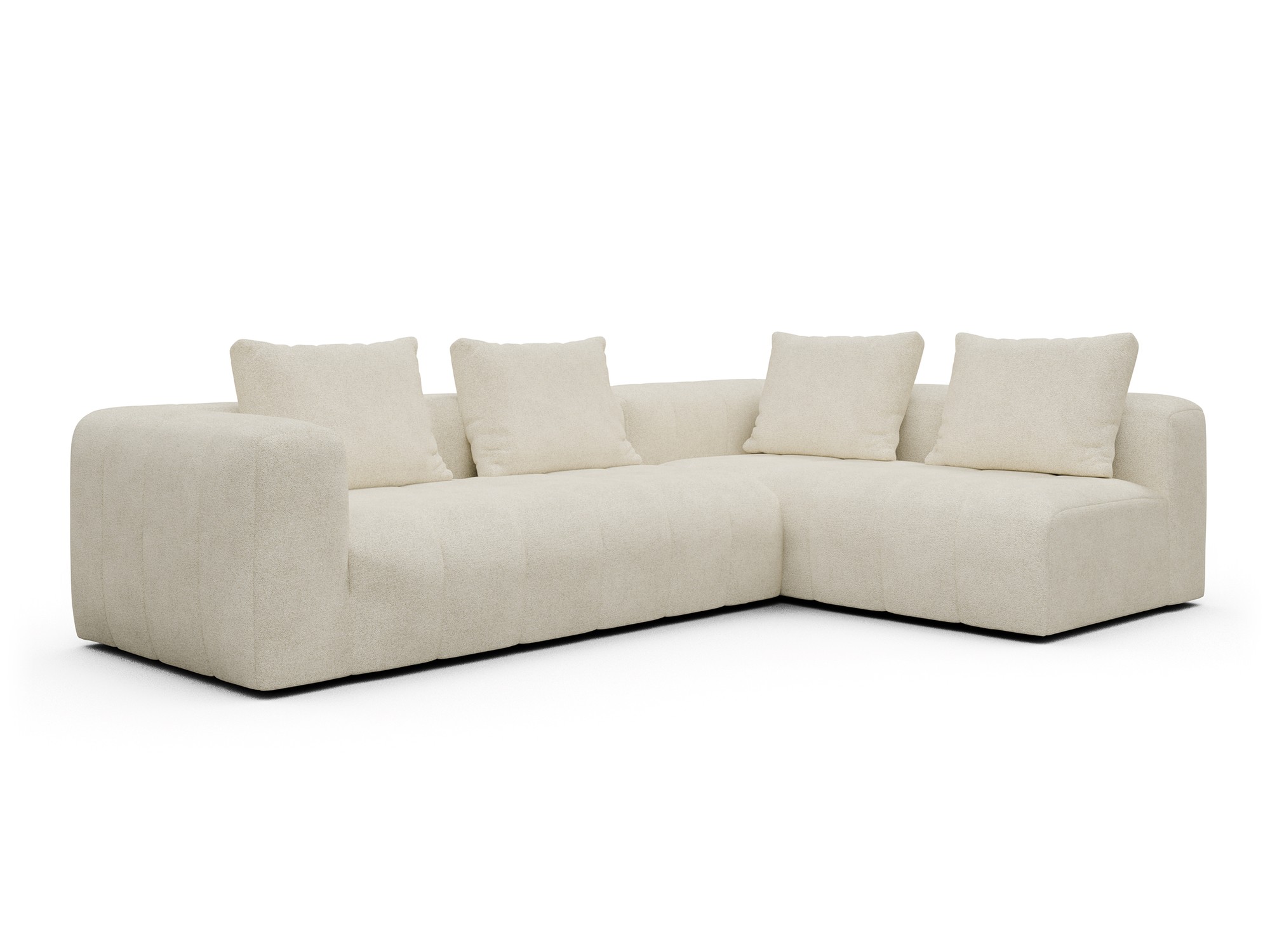 Hugo 2x 2,5-Sitzer Armlehne links Boucle-Off-White moebelfaktor