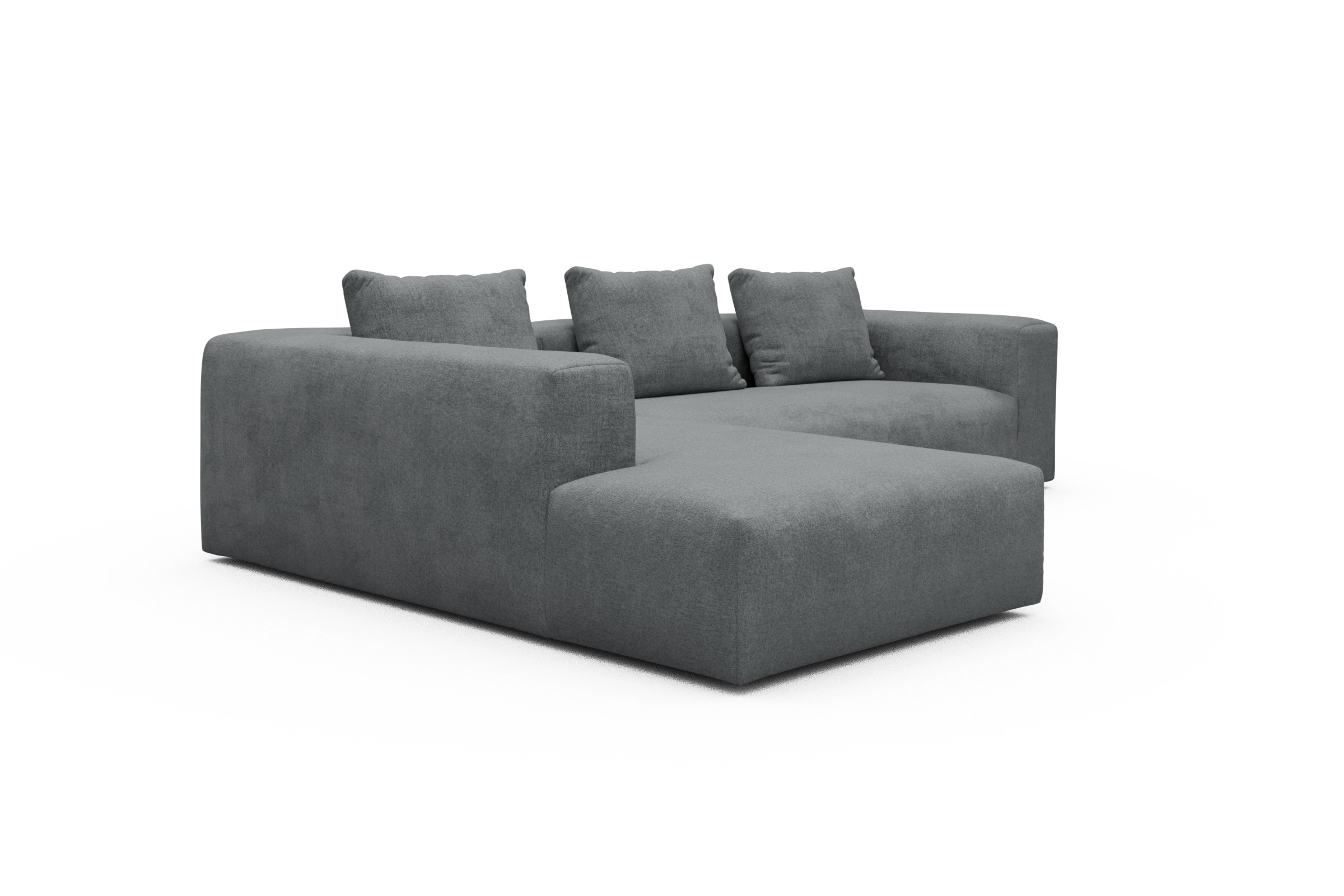 Ecksofa Fred Relax-Ecke links mit 2,5-Sitzer Casone-Gravel-Grey