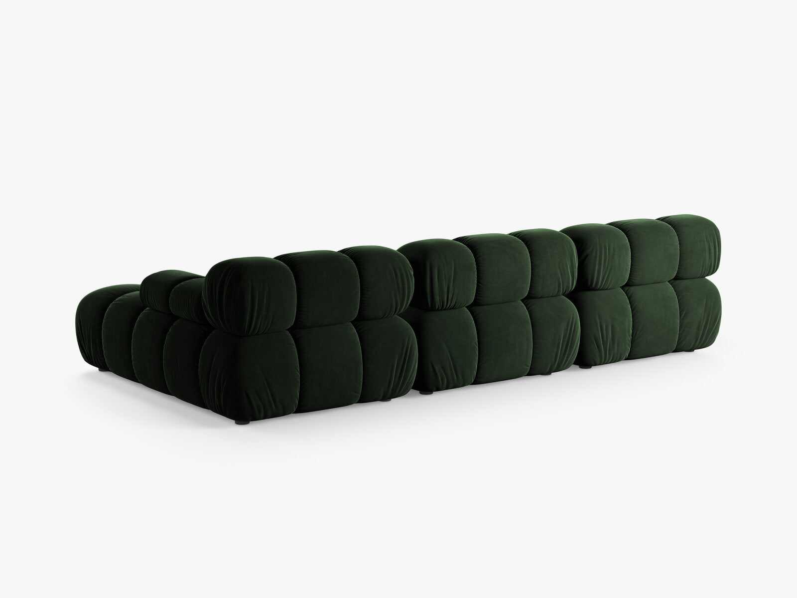 Micadoni Modulares Ecksofa Bellis 4-Sitzer Rechts Samt Venus Flaschengrün