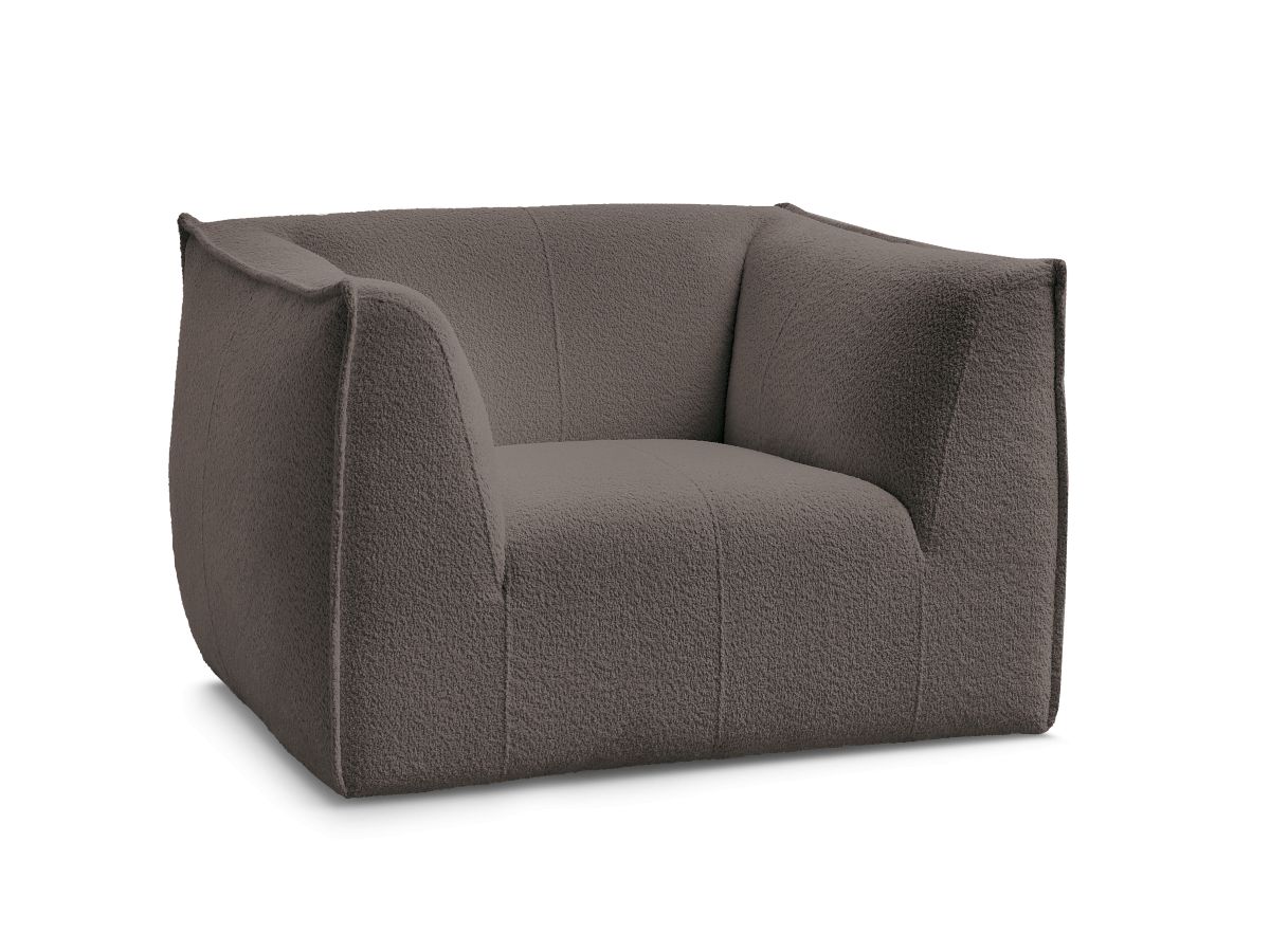 Bouclé-Stoff · Braun