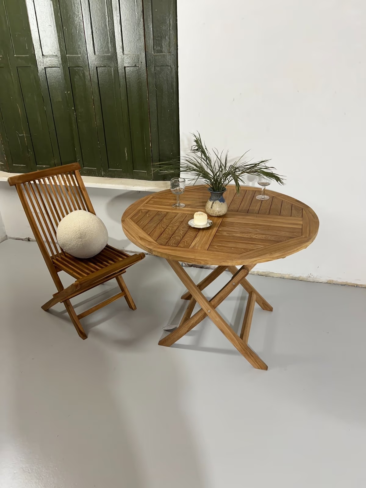 Sunny Smart Klapptisch York rund Teakholz natur 100cm