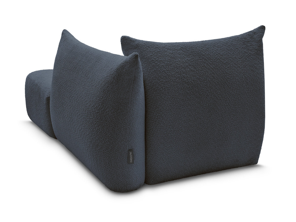 Bobochic Azra Méridienne-Modul Bouclé-Stoff Dunkelblau Ecke rechts