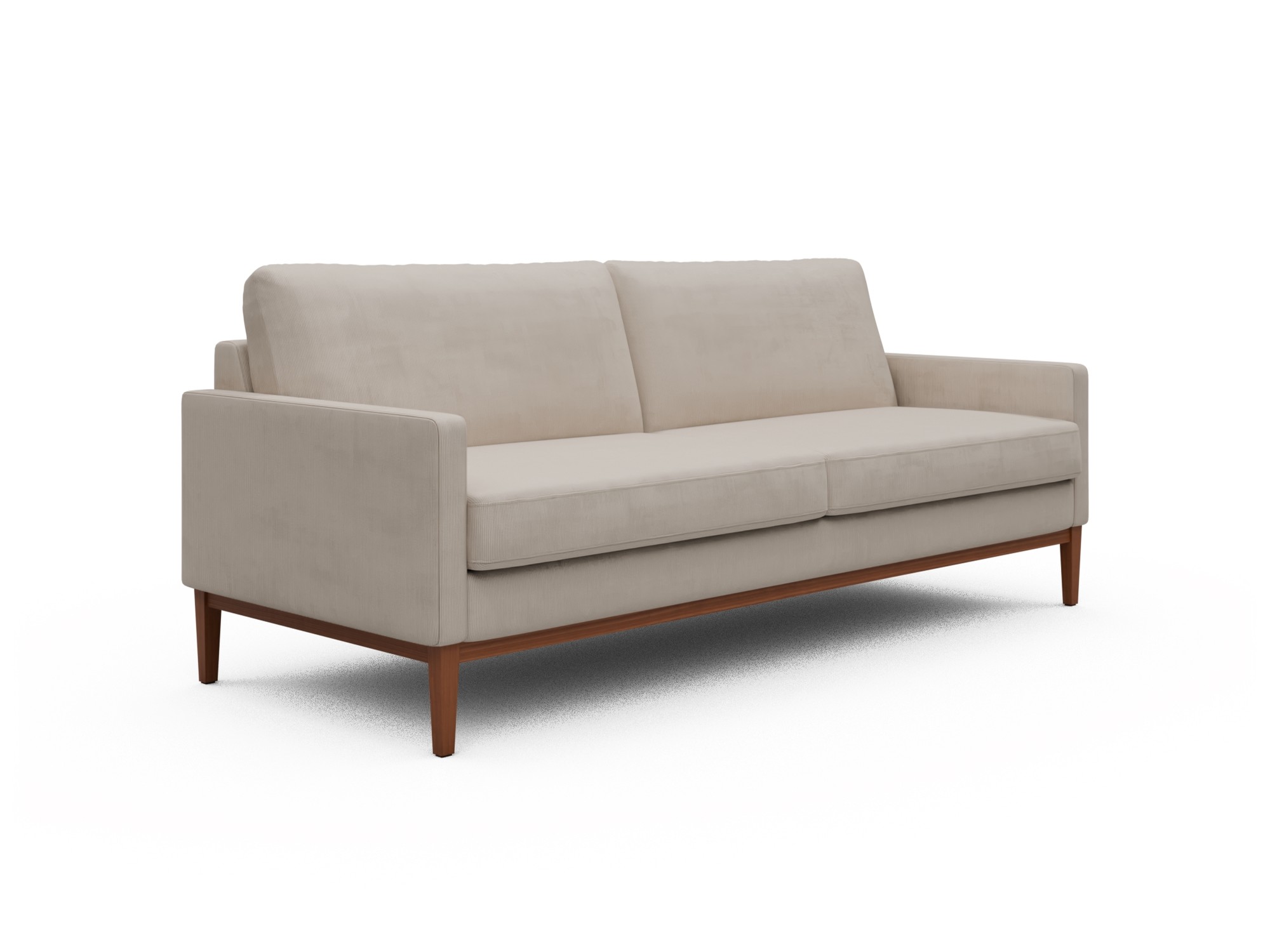 Skandi Home Sofa Bodo 3-Sitzer Cordufine-Off-White moebelfaktor