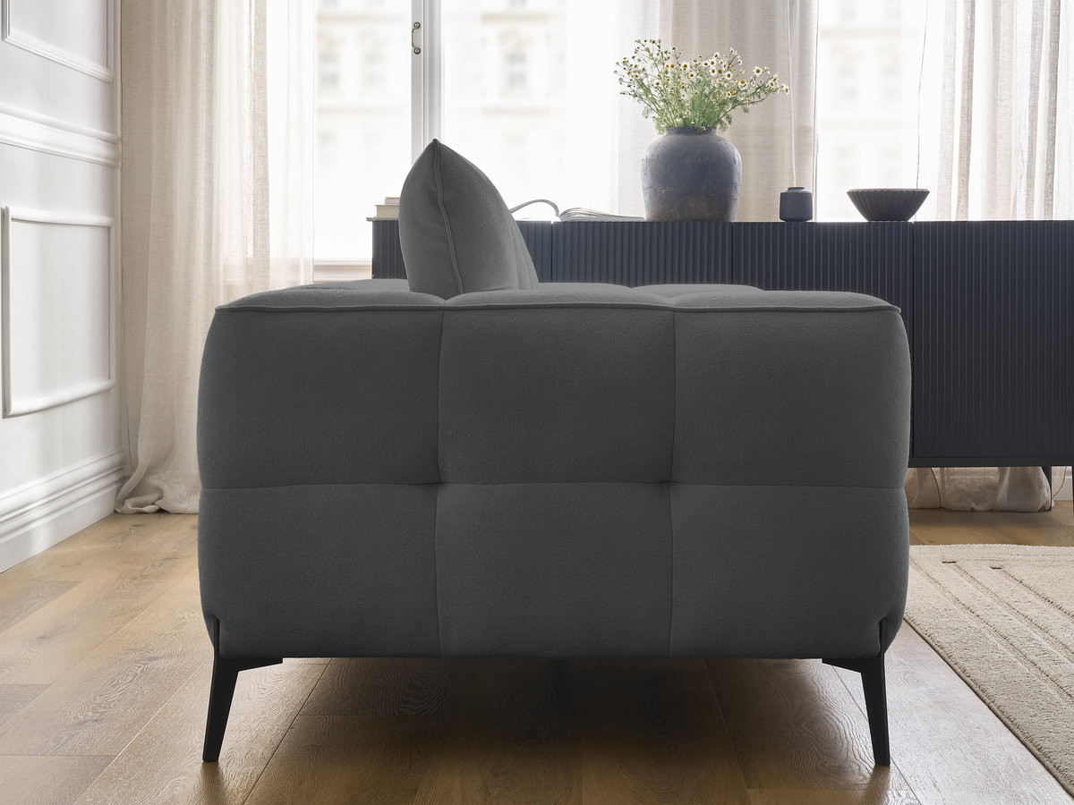 Bobochic Anis Sofa 3-Sitzer Strukturstoff Dunkelgrau
