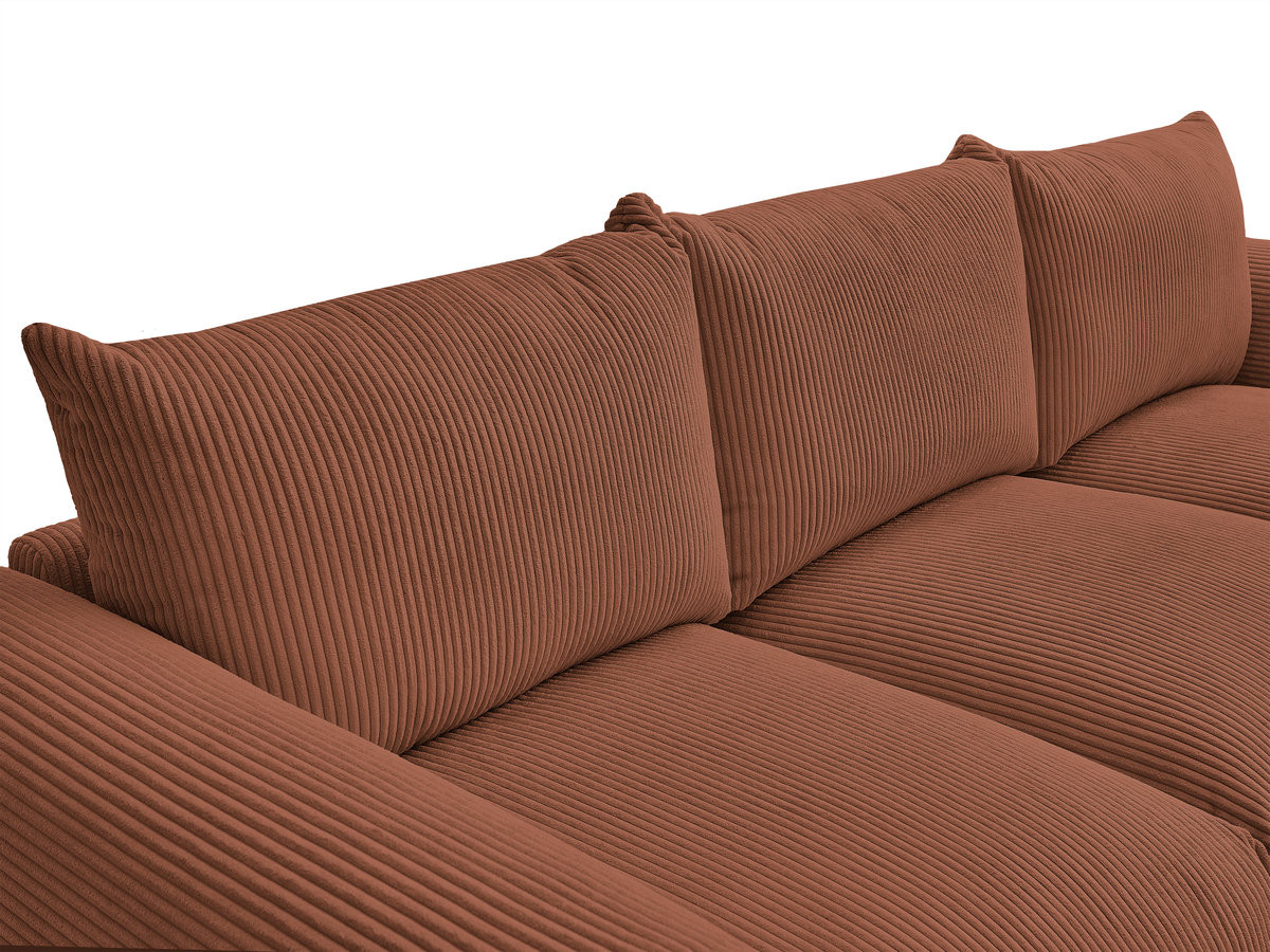 Bobochic Ernest Sofa 3-Sitzer mit Pouf 266 × 106 cm Cordsamt Orange