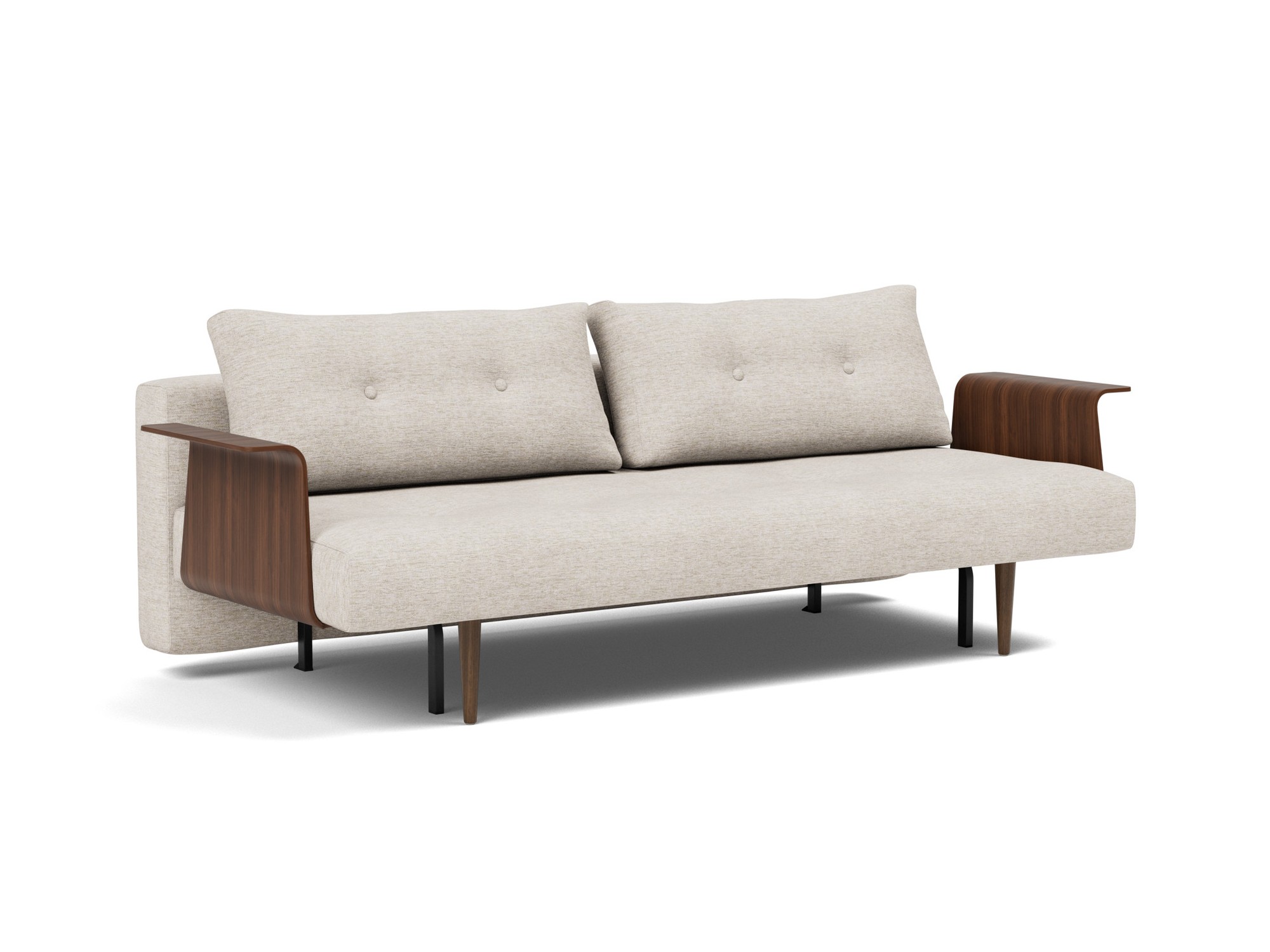 Schlafsofa Recast mit Armlehnen Chenille Yuveno 470-Natural