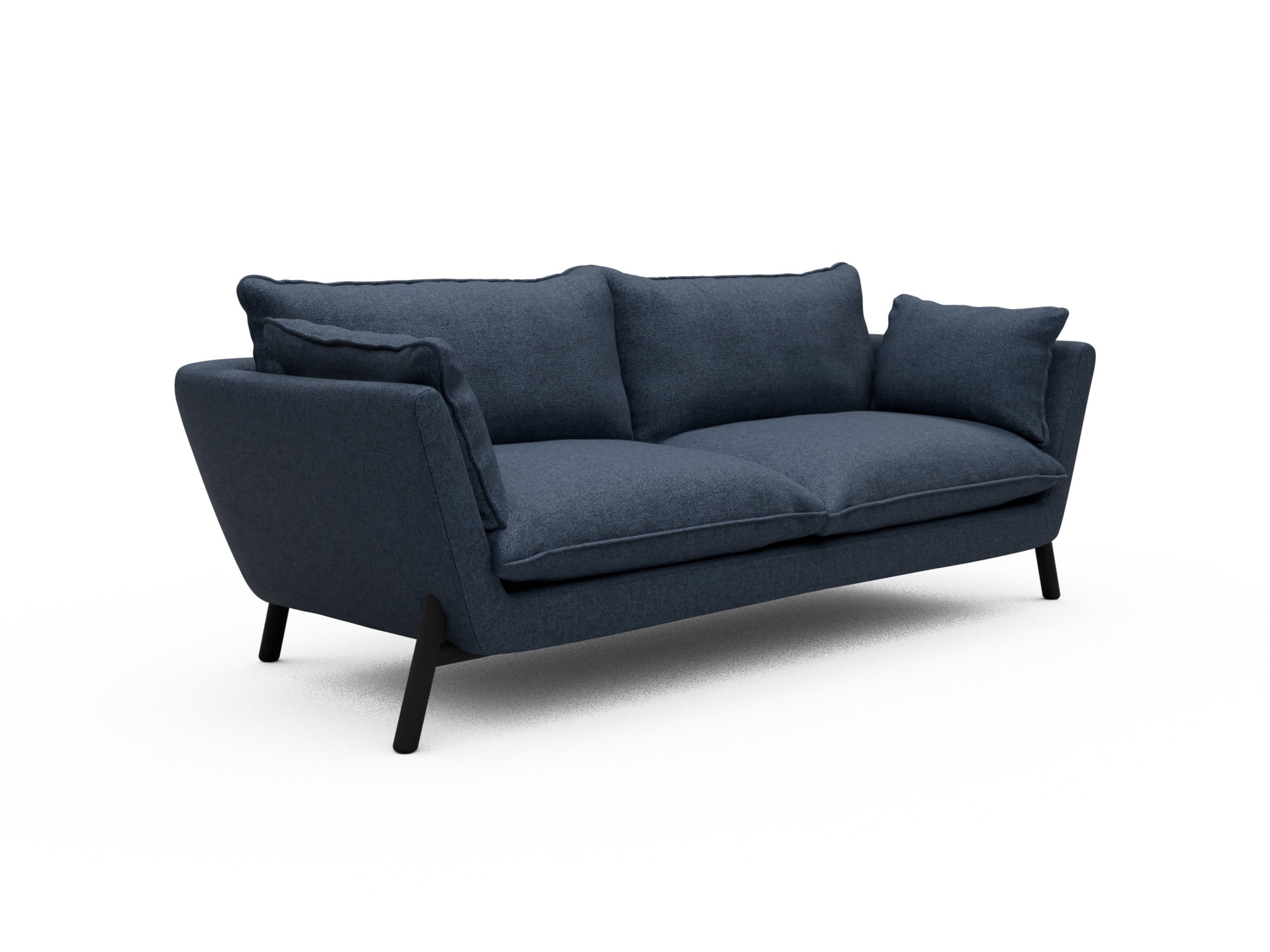 Skandi Home Sofa Emil Soft 3-Sitzer Beinfarbe Eiche Schwarz Sama-Deep-Blue moebelfaktor