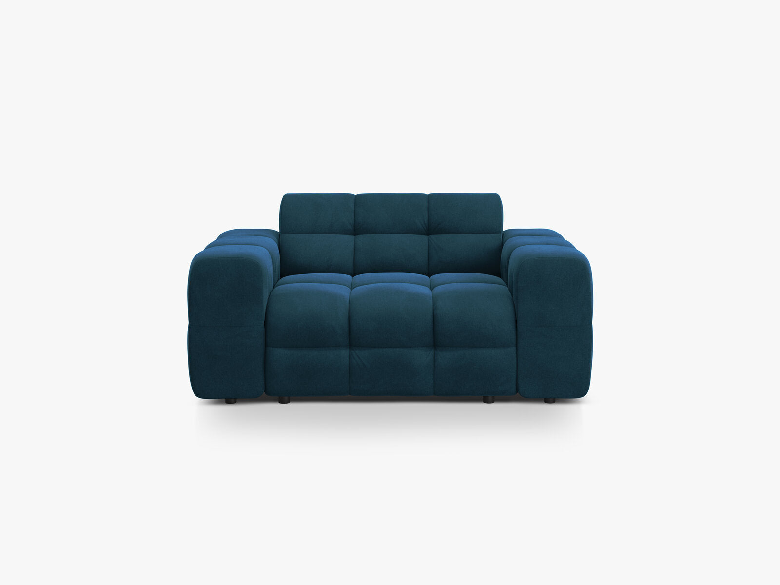 Micadoni Sofa Kendal 2-Sitzer Samt Magic Velvet Marineblau