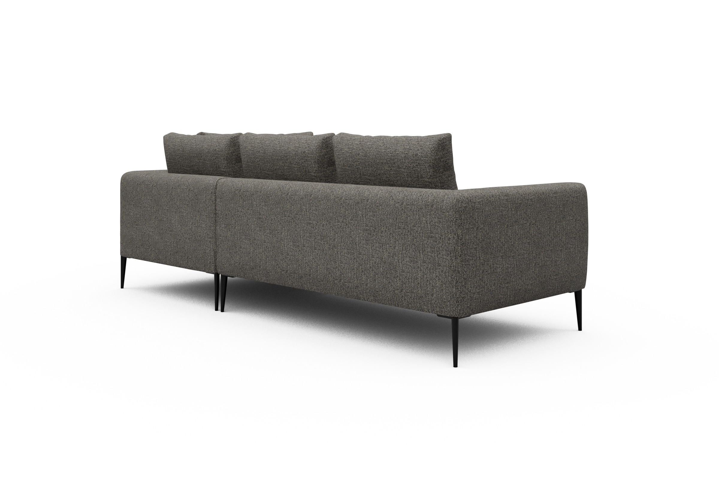 Ecksofa Paul Relax-Ecke rechts mit 2-Sitzer Carreno-Sepie-Brown