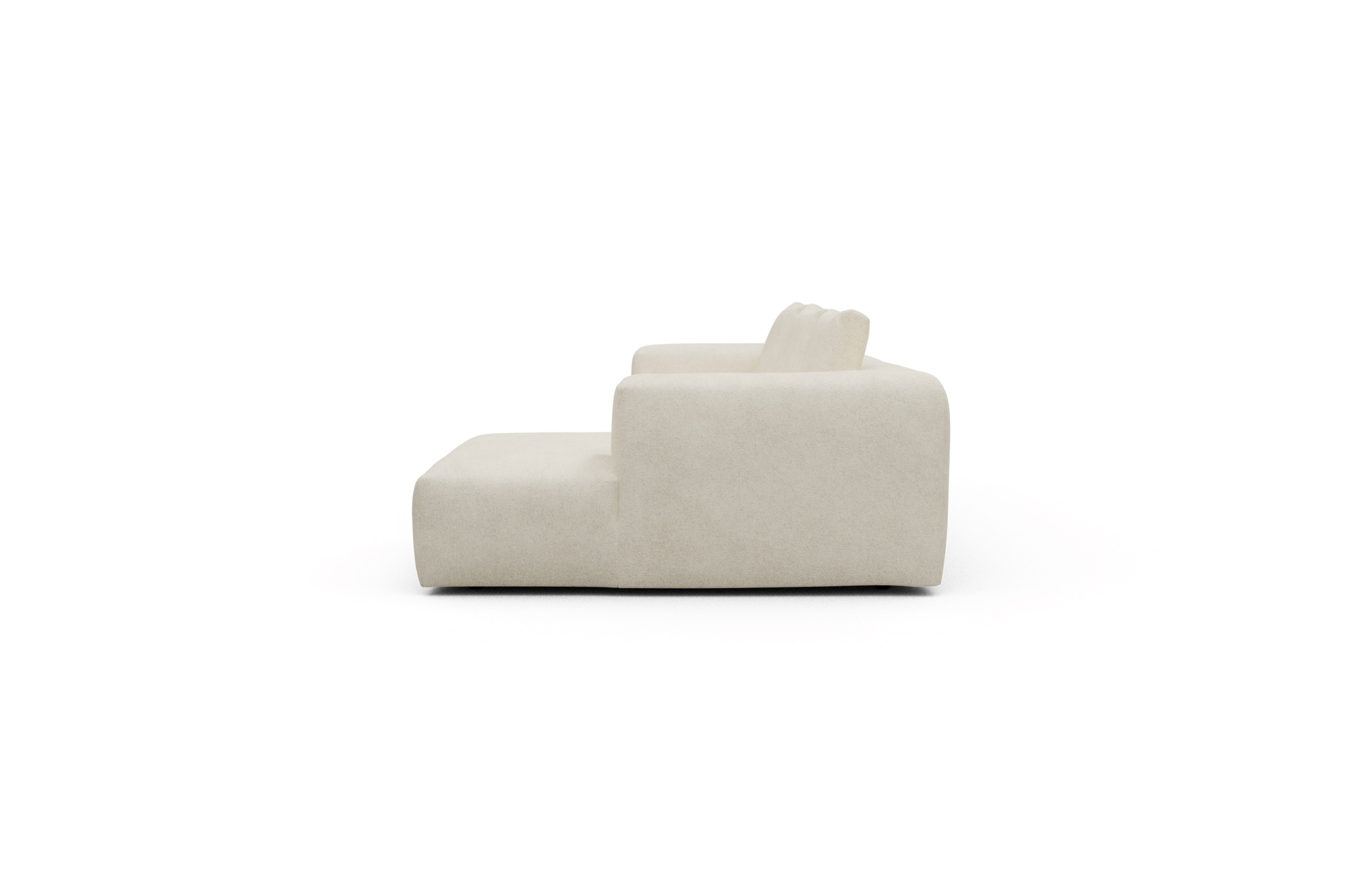 Ecksofa Fred Chaiselongue rechts mit 2,5-Sitzer Boucle-Off-White
