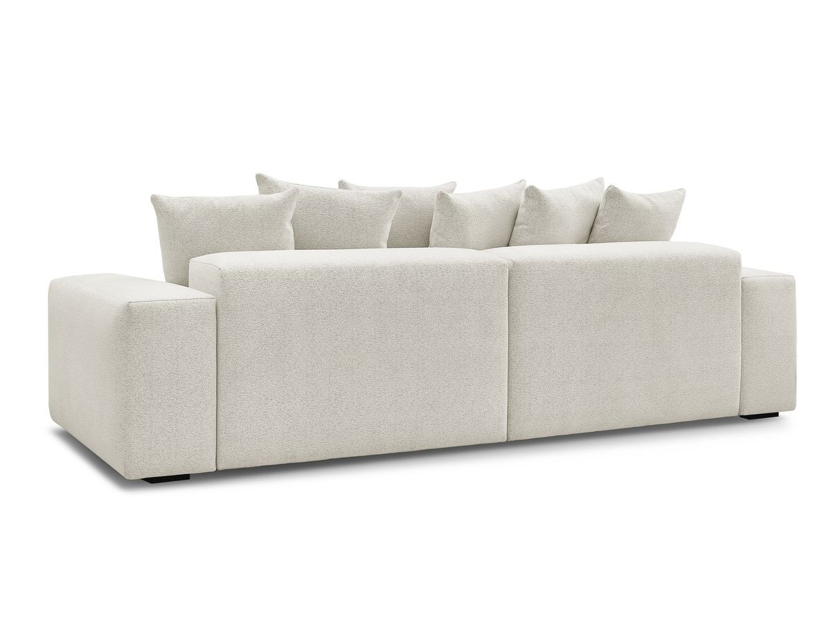 Bobochic Voltaire Sofa 4-Sitzer 320 × 124 cm Melange-Stoff Weiß
