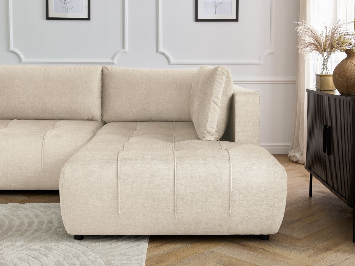Bobochic Arsene Wohnlandschaft Samt Beige Ecke links
