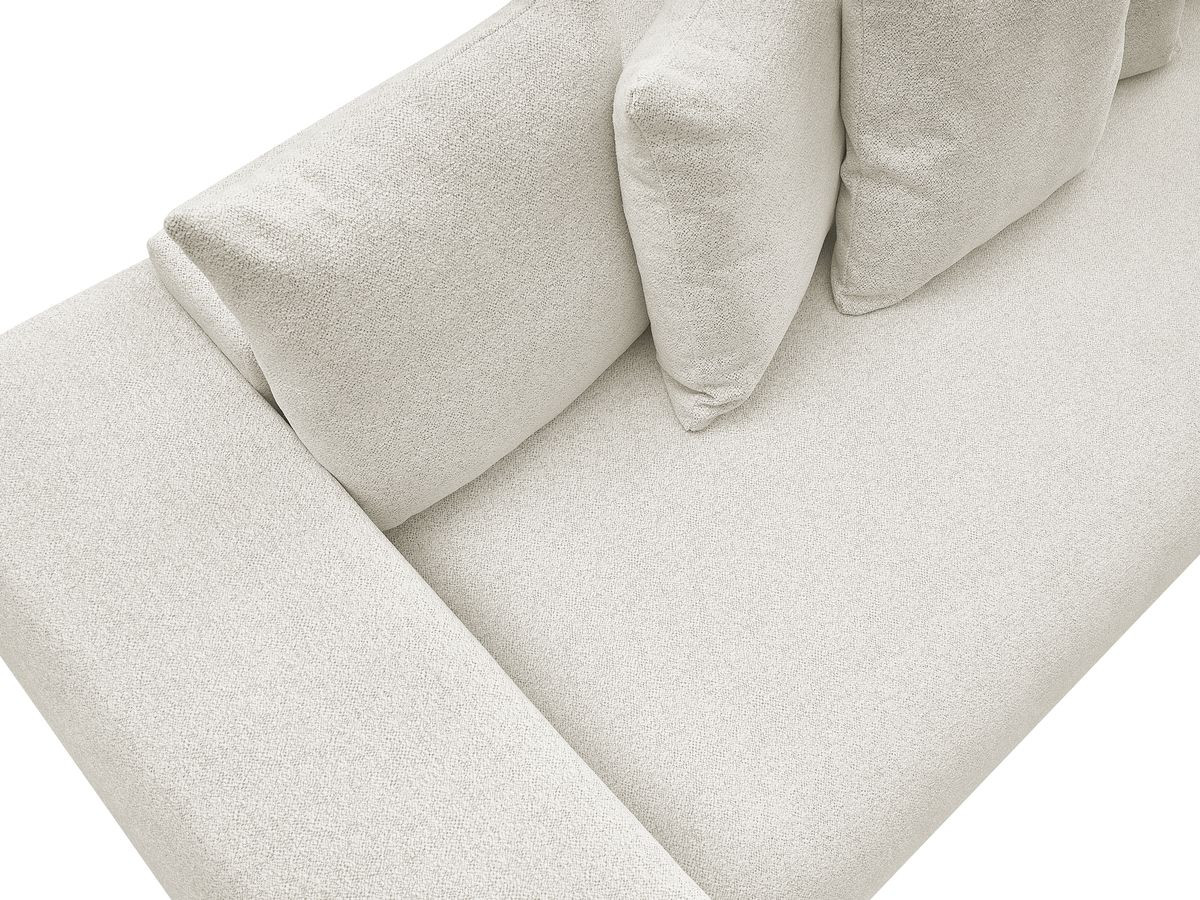 Bobochic Voltaire Sofa 3-Sitzer 280 × 124 cm Melange-Stoff Weiß