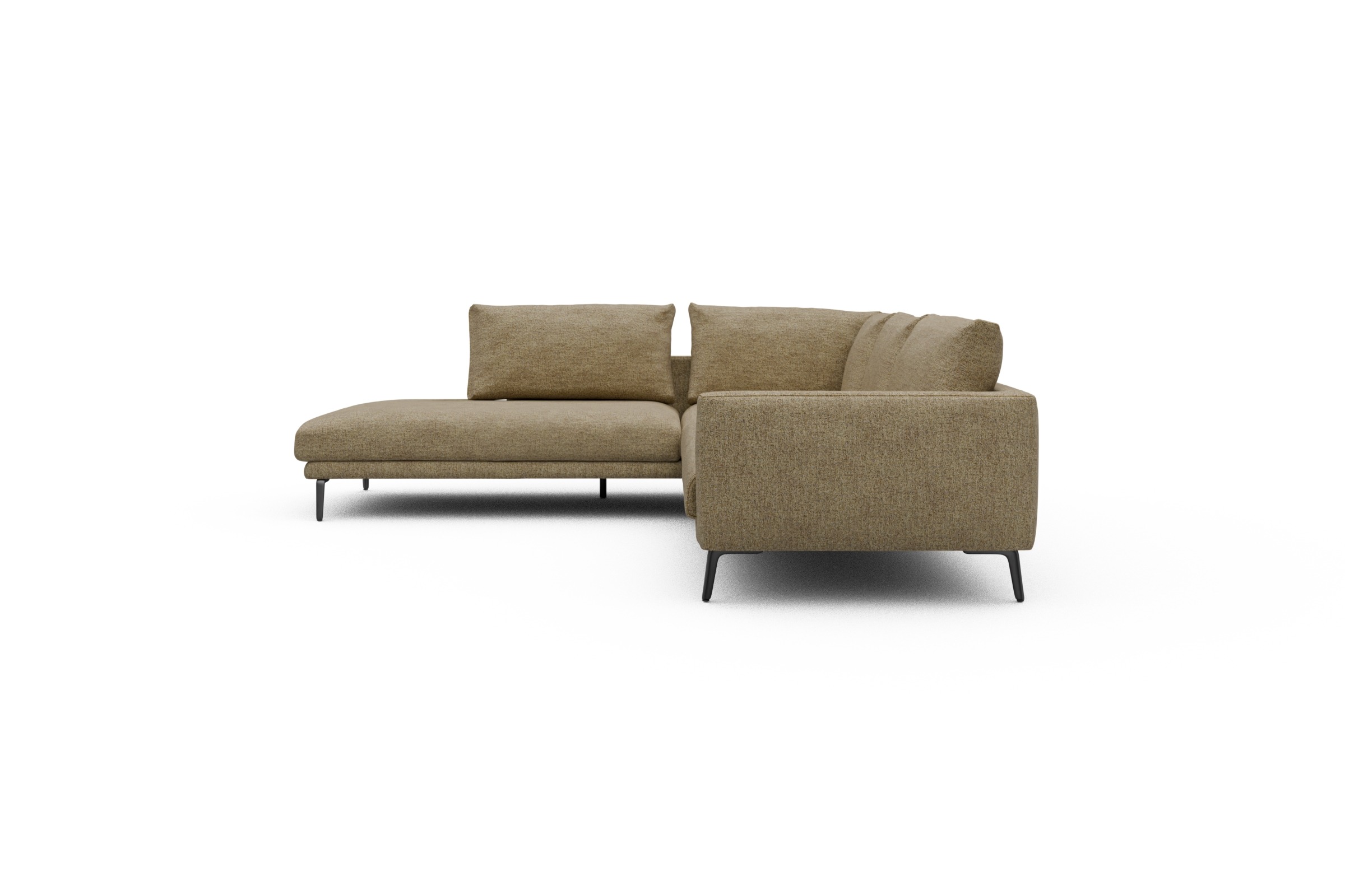 Ecksofa Karl Relax-Ecke links mit 2,5-Sitzer Carreno-Silician-Yellow