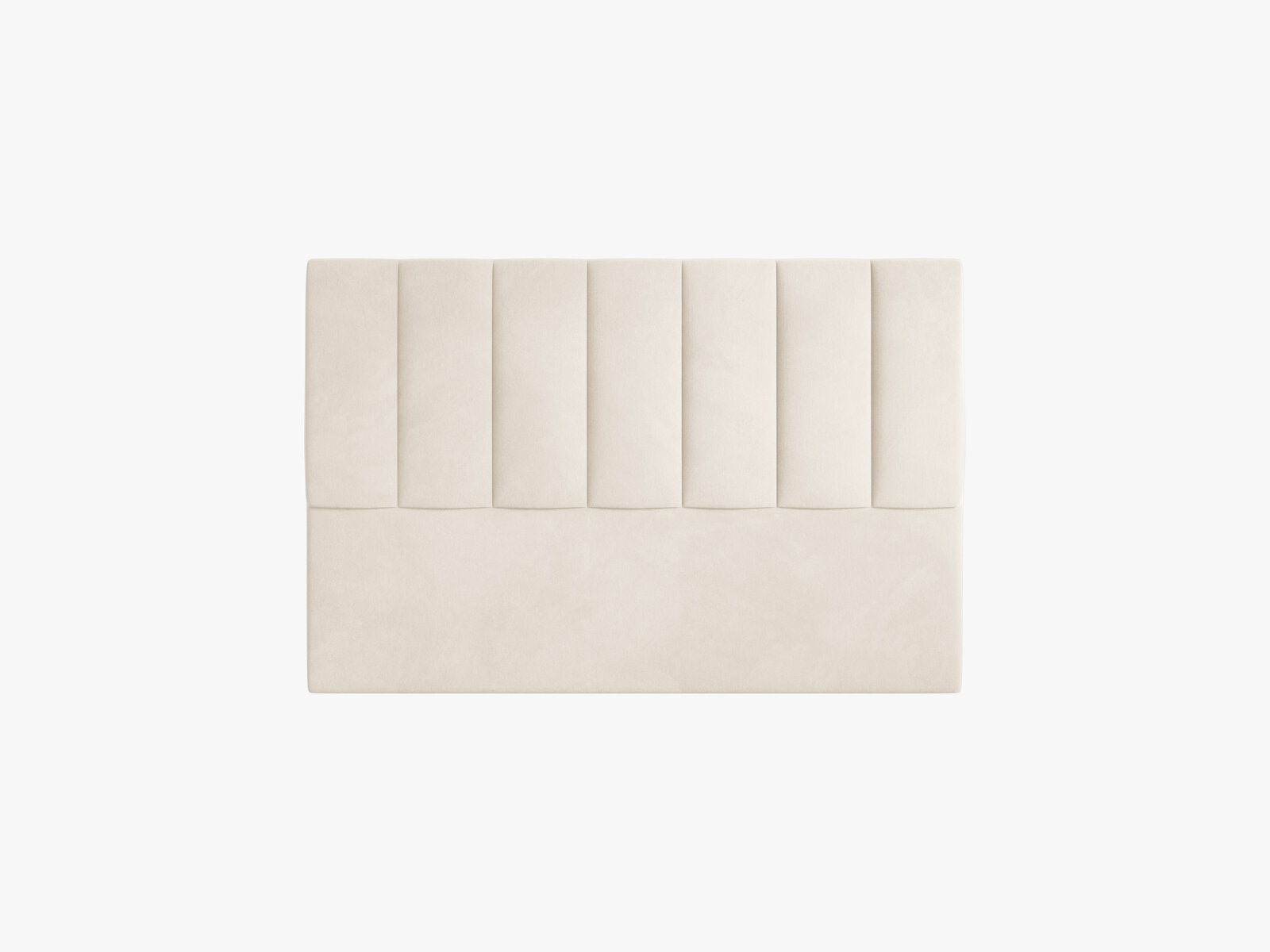 Micadoni Marl Samtiger Kopfteil 140 cm (H 95 cm) Samt Magic Velvet Elfenbein 140x95
