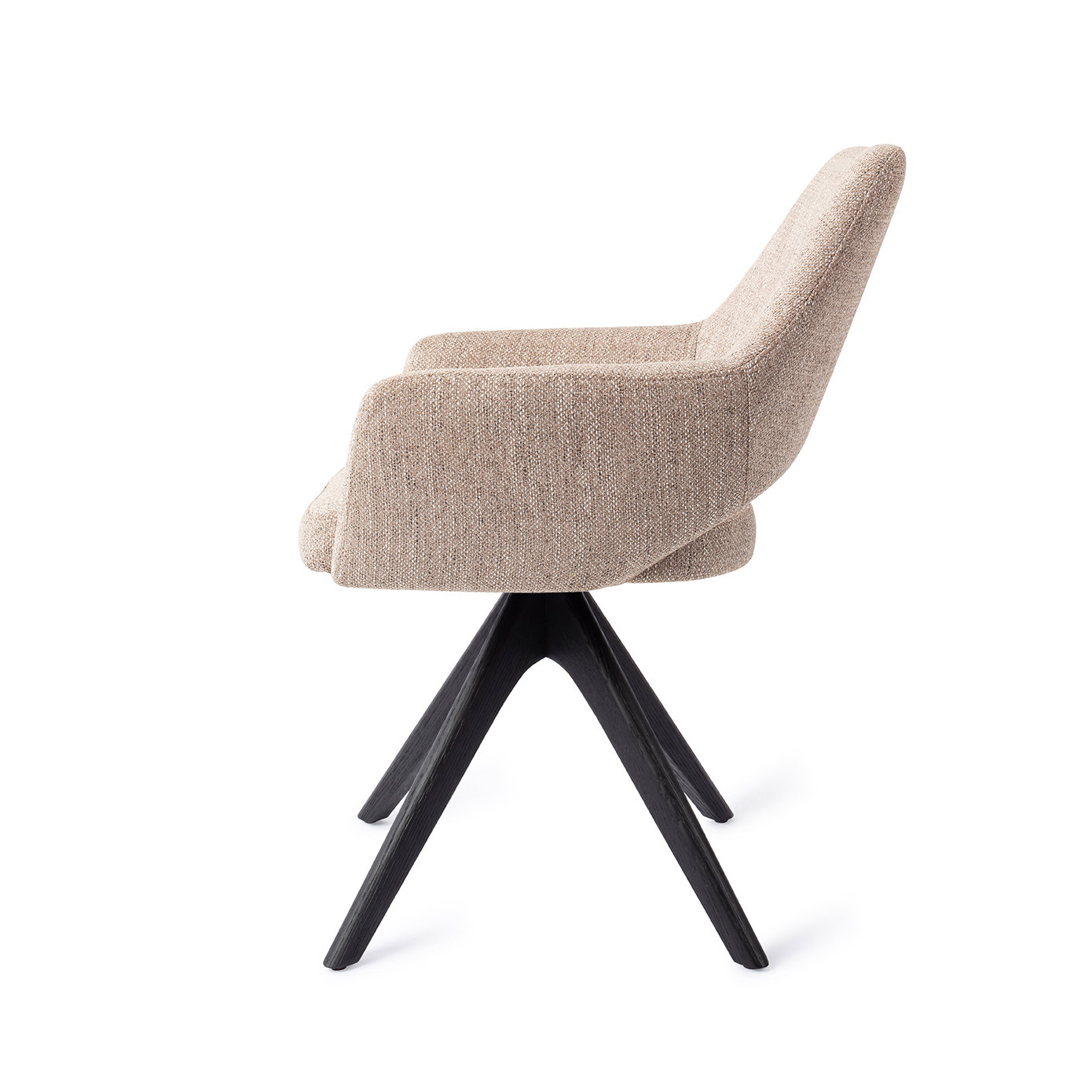 Jesper Home Esszimmerstuhl Yanai Biscuit Beach Revolve Eiche Schwarz