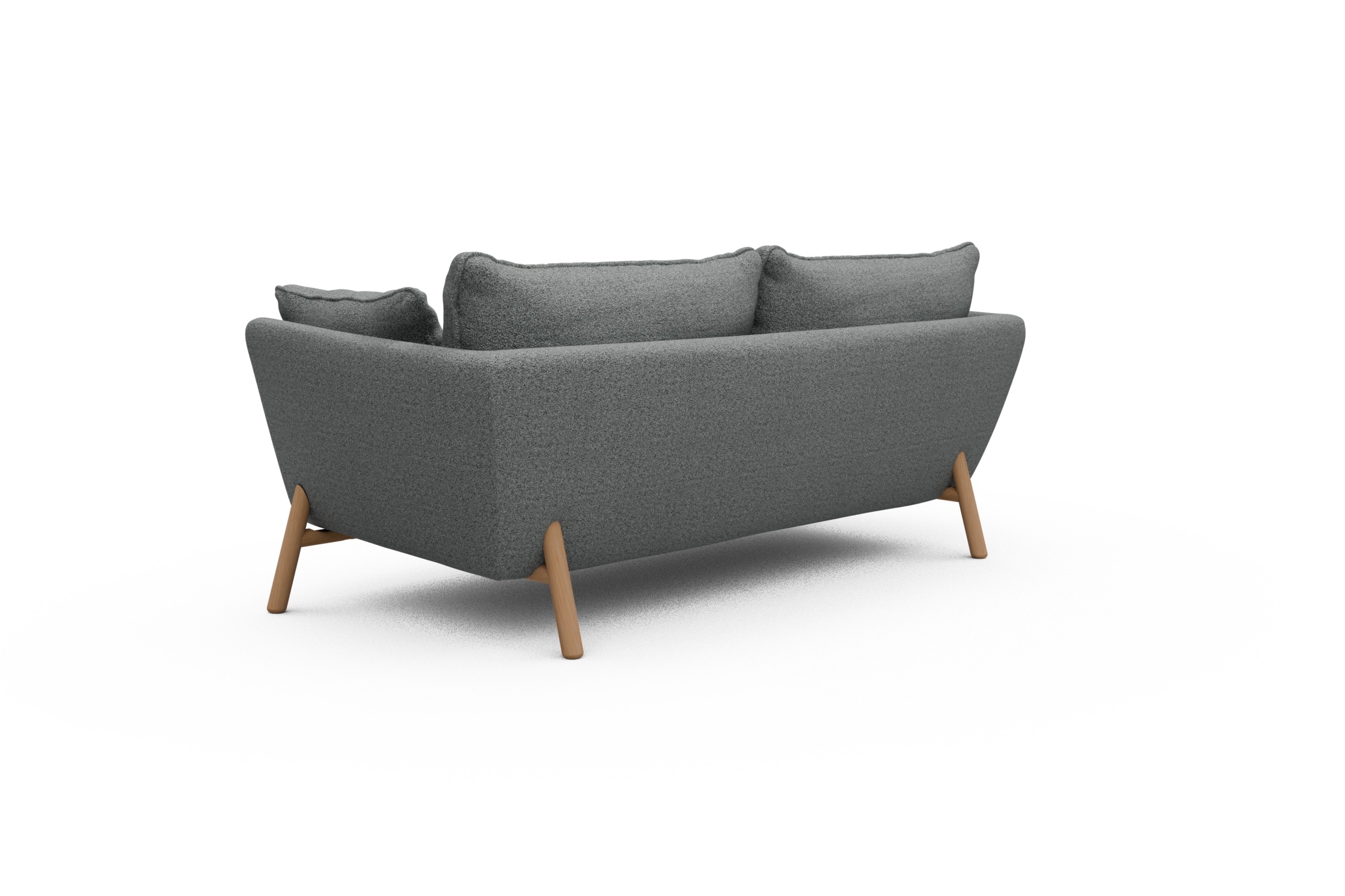 Sofa Emil PREMIUM 2-Sitzer Beinfarbe Eiche Natur Aivi-Gravet-Grey
