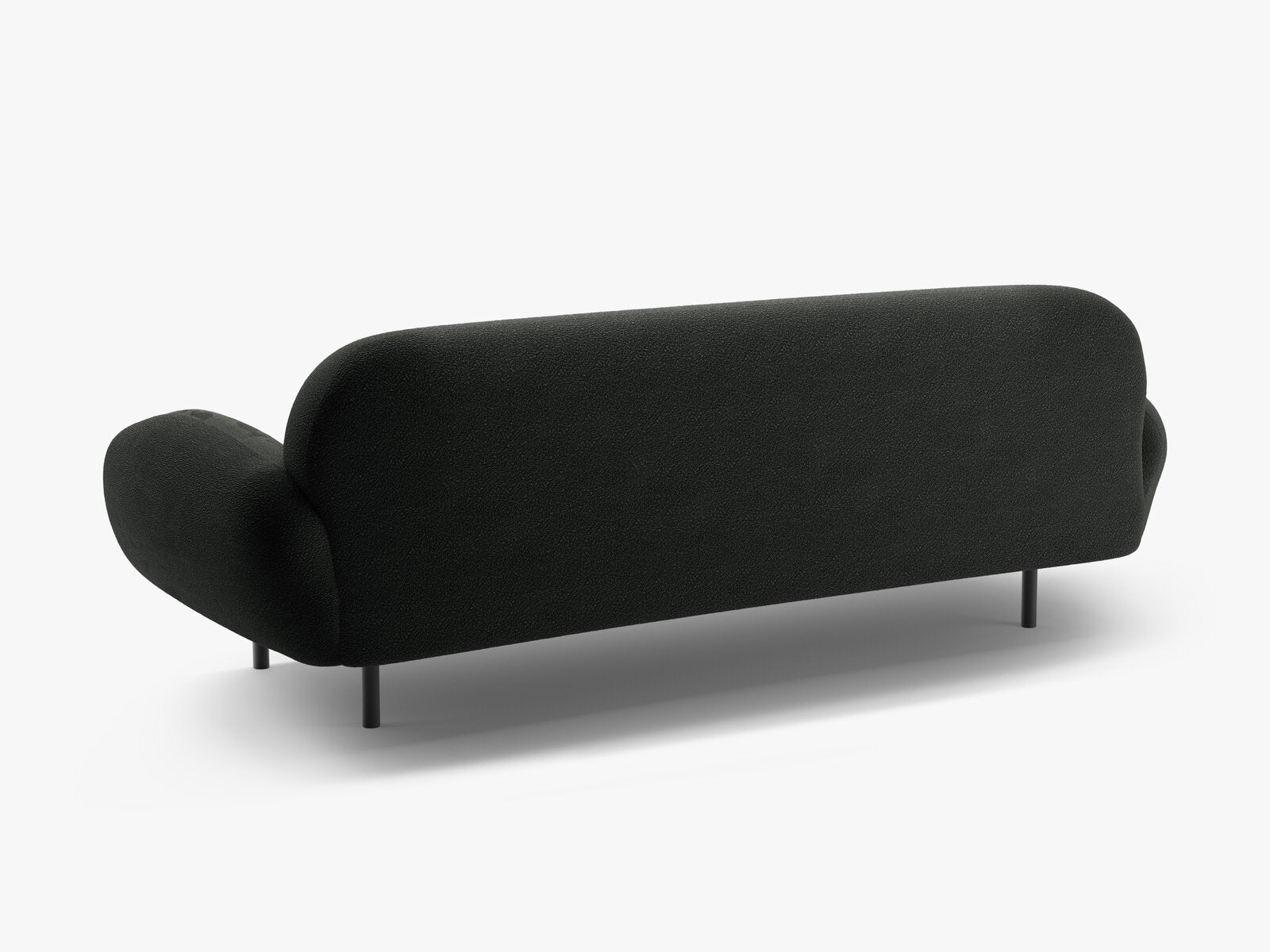 Micadoni Sofa Poppy 3-Sitzer Boucle Baloo Schwarz