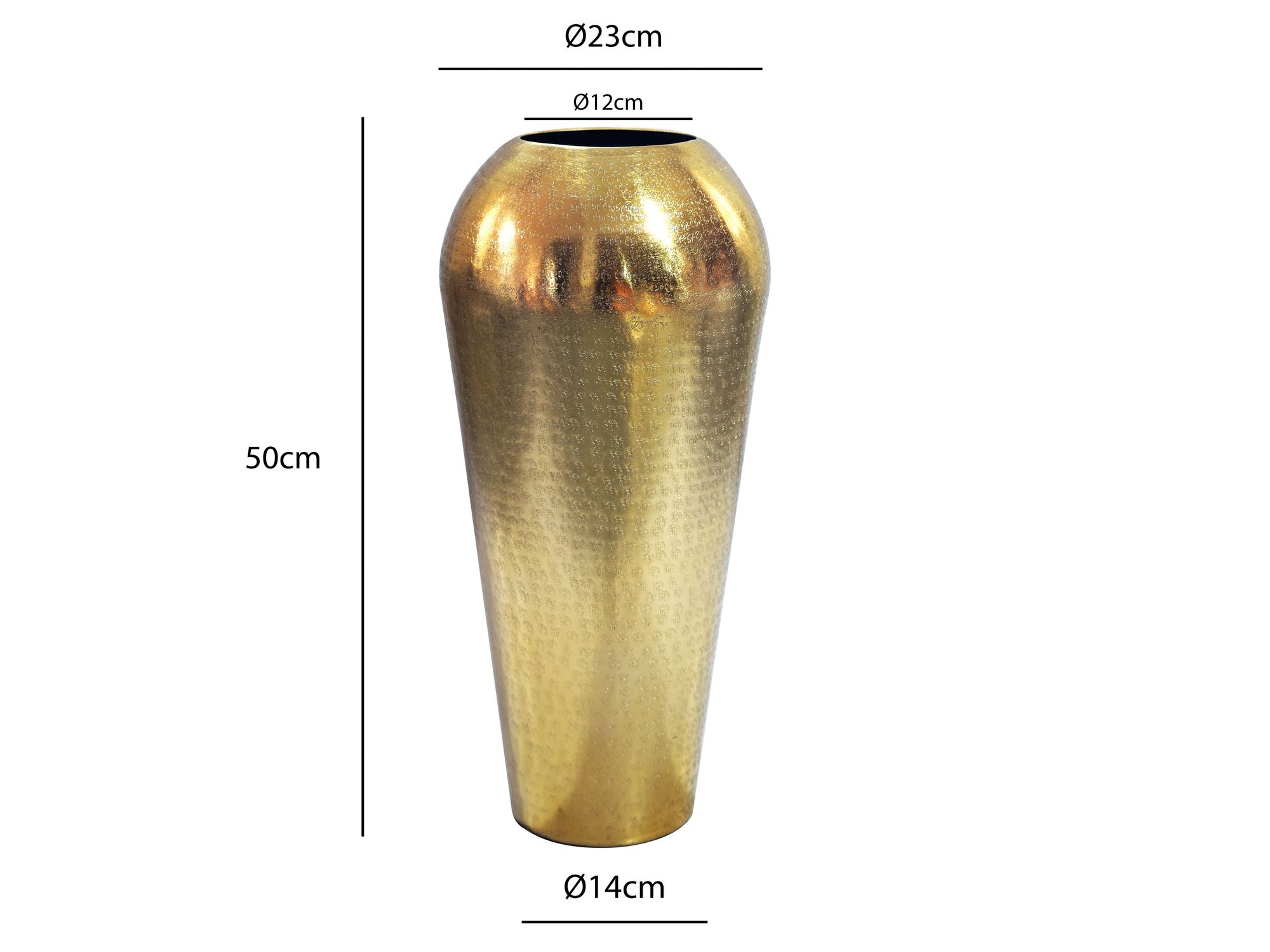 Bodenvase Rokland Aluminium Gold Ø 23 cm