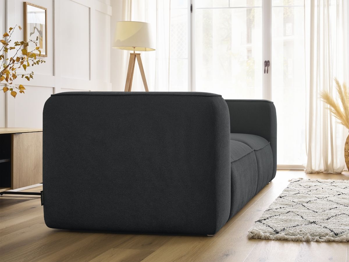 Bobochic Zephyr Sofa 2-Sitzer Strukturstoff Dunkelgrau