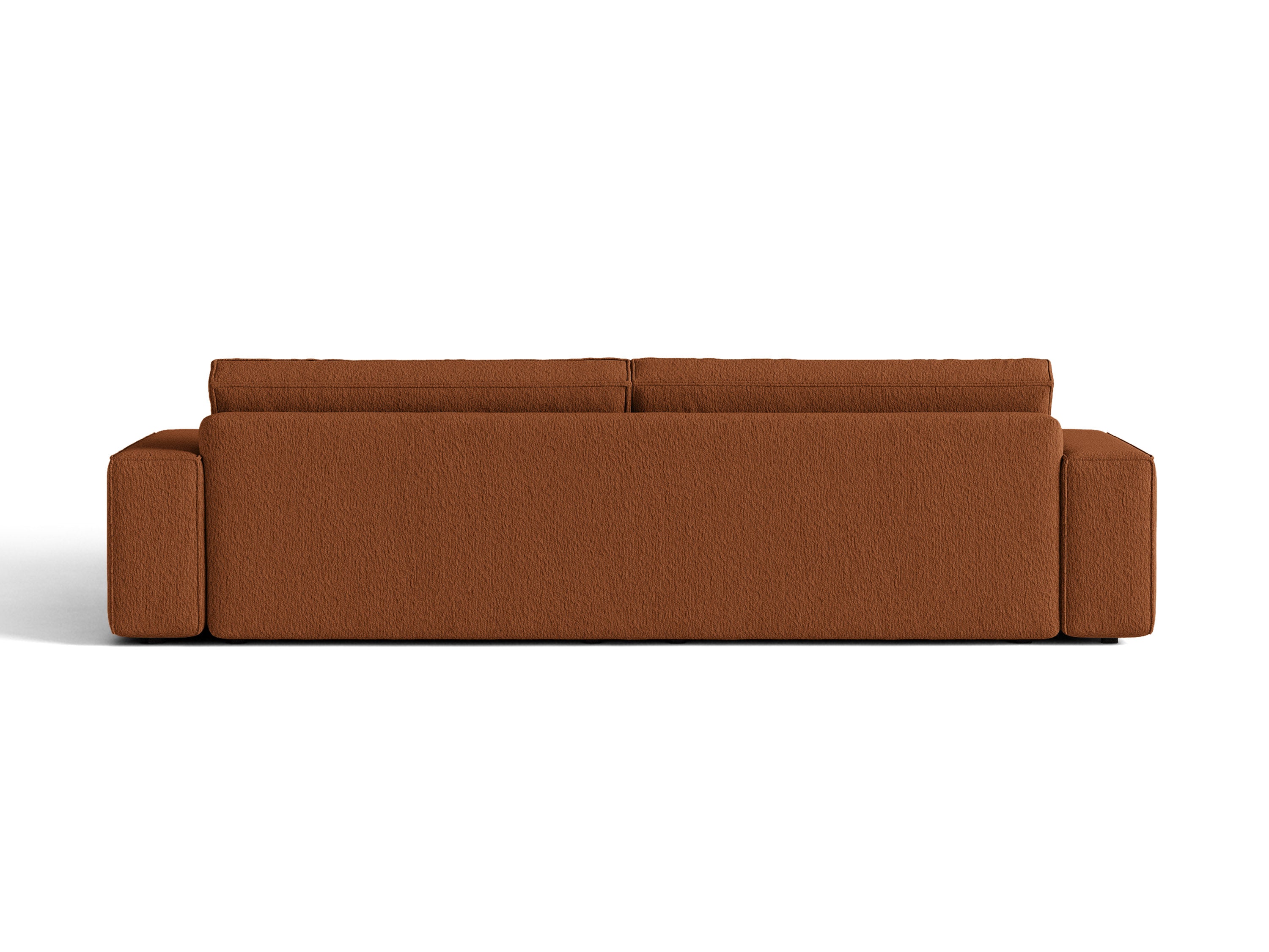 Micadoni Schlafsofa Jodie 3-Sitzer Boucle Baloo Terrakotta