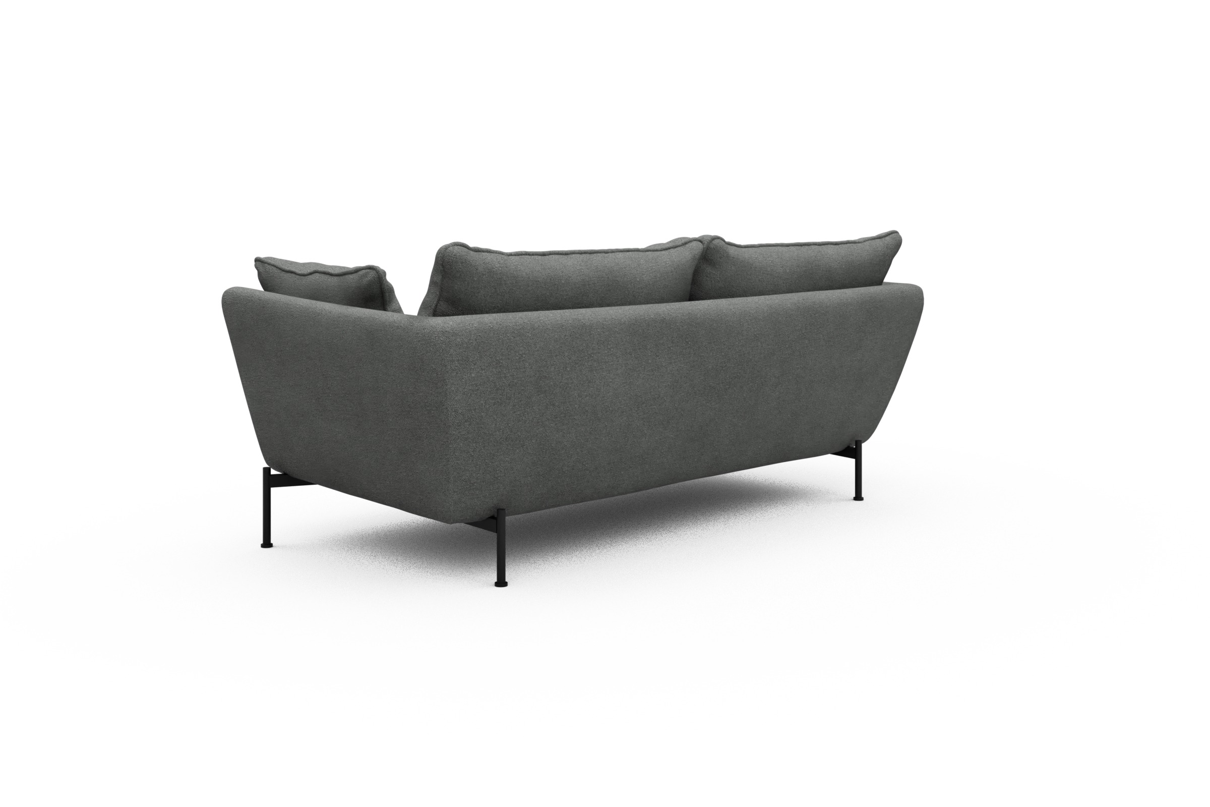 Sofa Anton PREMIUM 2-Sitzer Boucle-Ash-Grey