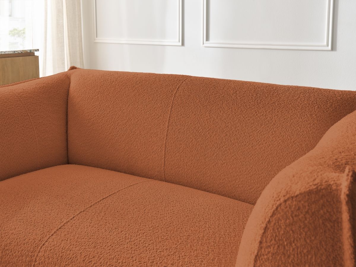 Bobochic Giorgia Sofa 2-Sitzer Bouclé-Stoff Orange