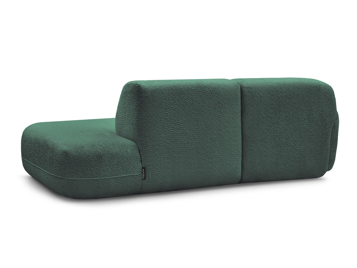 Bobochic Anda Ecksofa 241 × 163 cm Chenille Dunkelgrün Ecke links