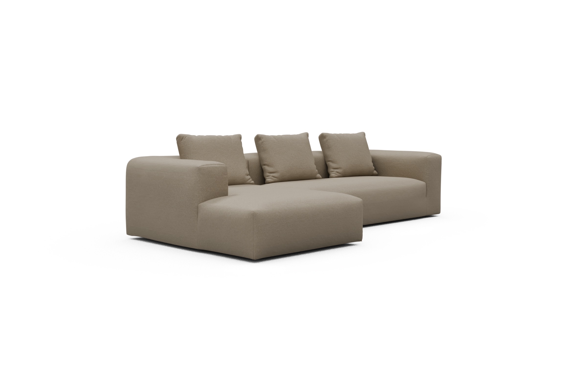 Ecksofa Fred Chaiselongue links mit 2,5-Sitzer Satya-Natural