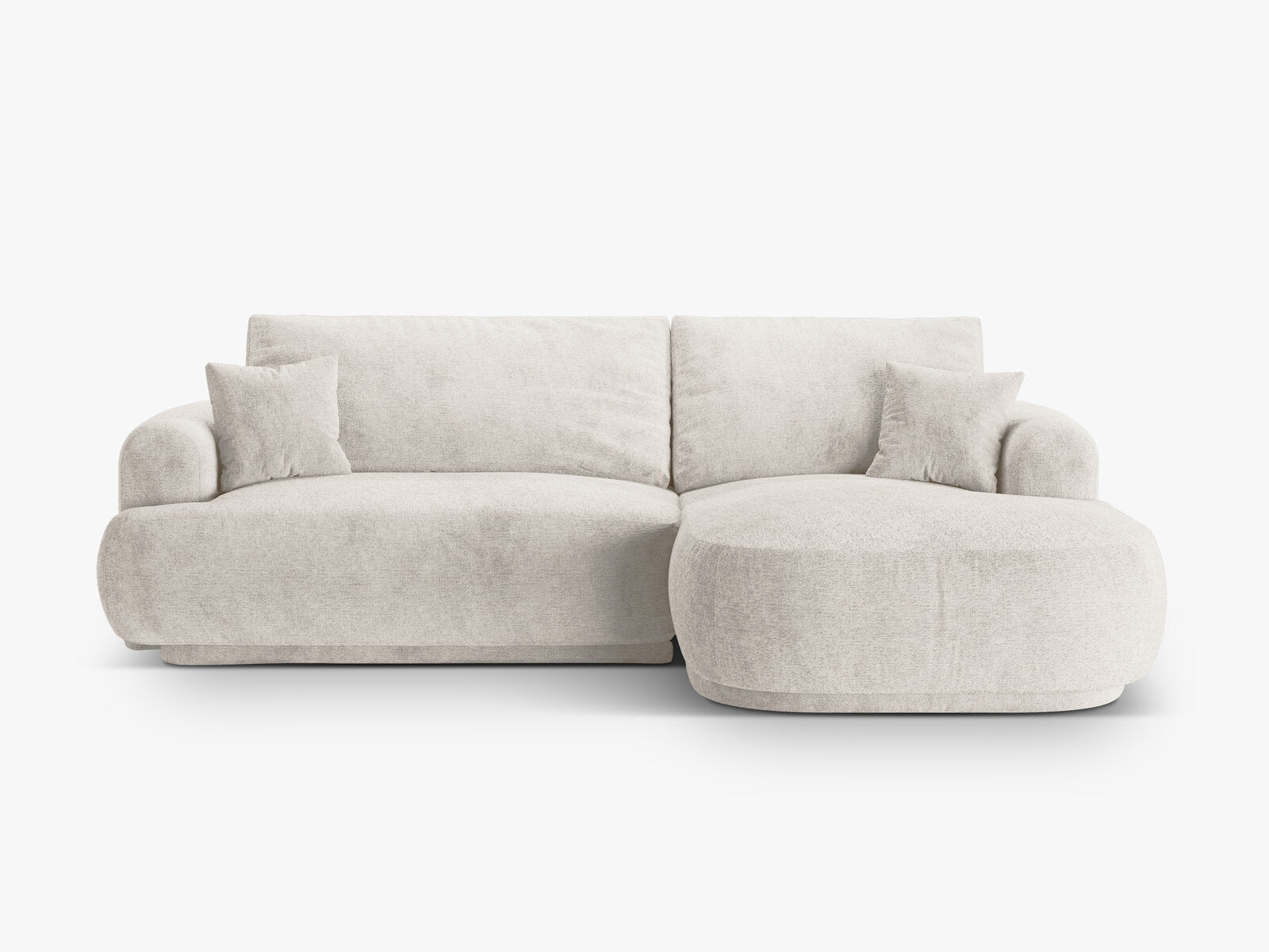 Micadoni Ella Ecksofa 5-Sitzer mit Schlaffunktion Rechts Strukturierter Stoff Sorella Beige