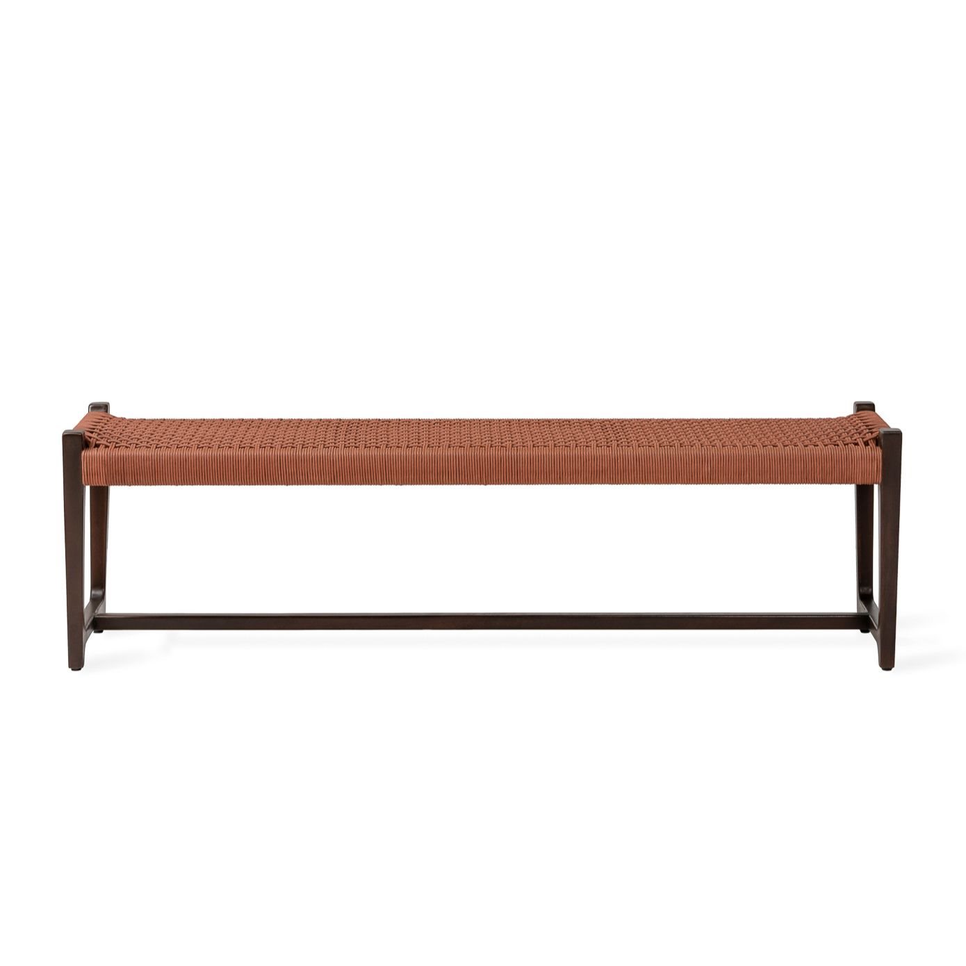 Jesper Home Outdoor-Bank Kuwana Cinnamon-Weave Gestell Espresso 160cm moebelfaktor