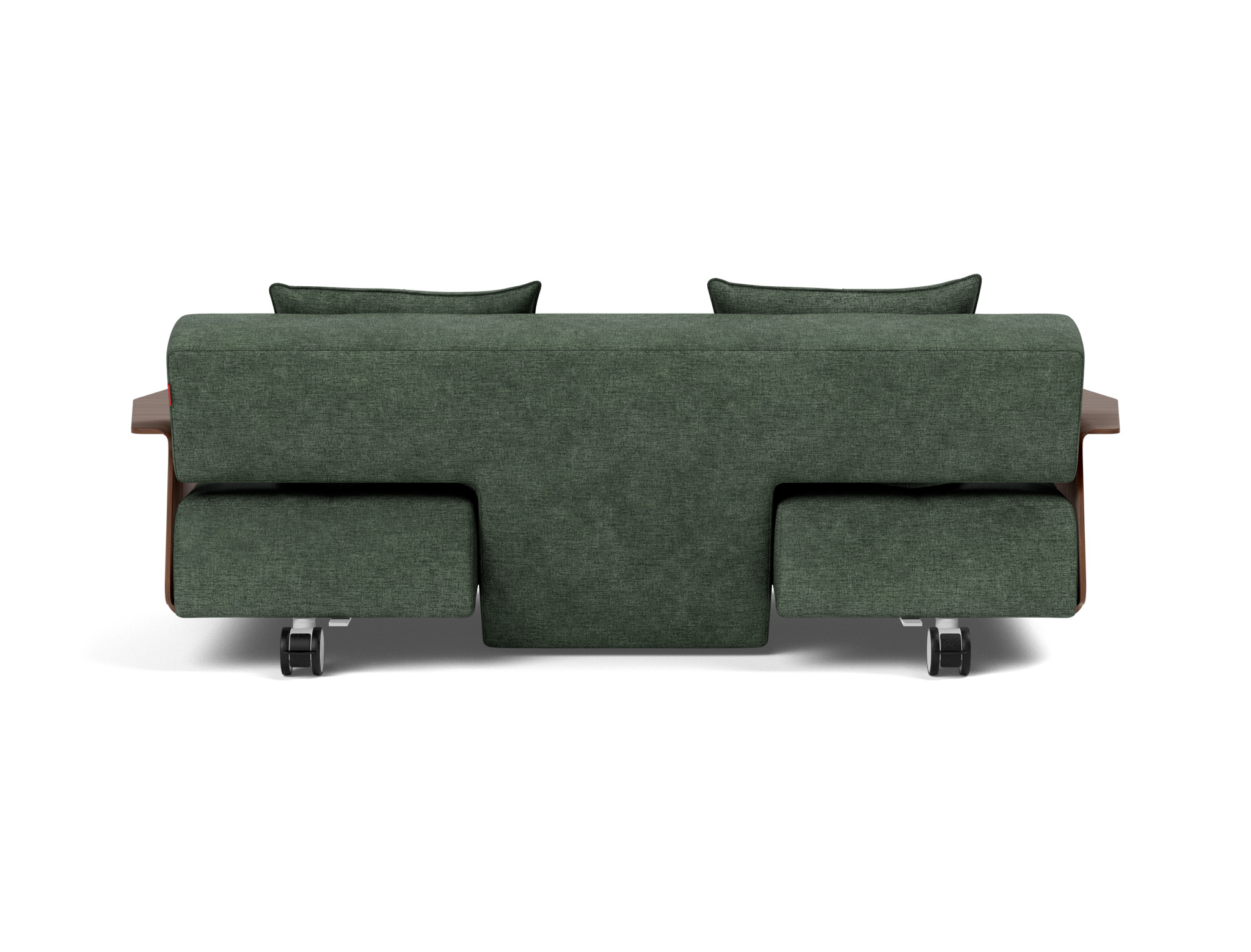 Schlafsofa Long Horn D.E.L. mit Armlehnen Flachgewebe Avella 281-Pine-Green