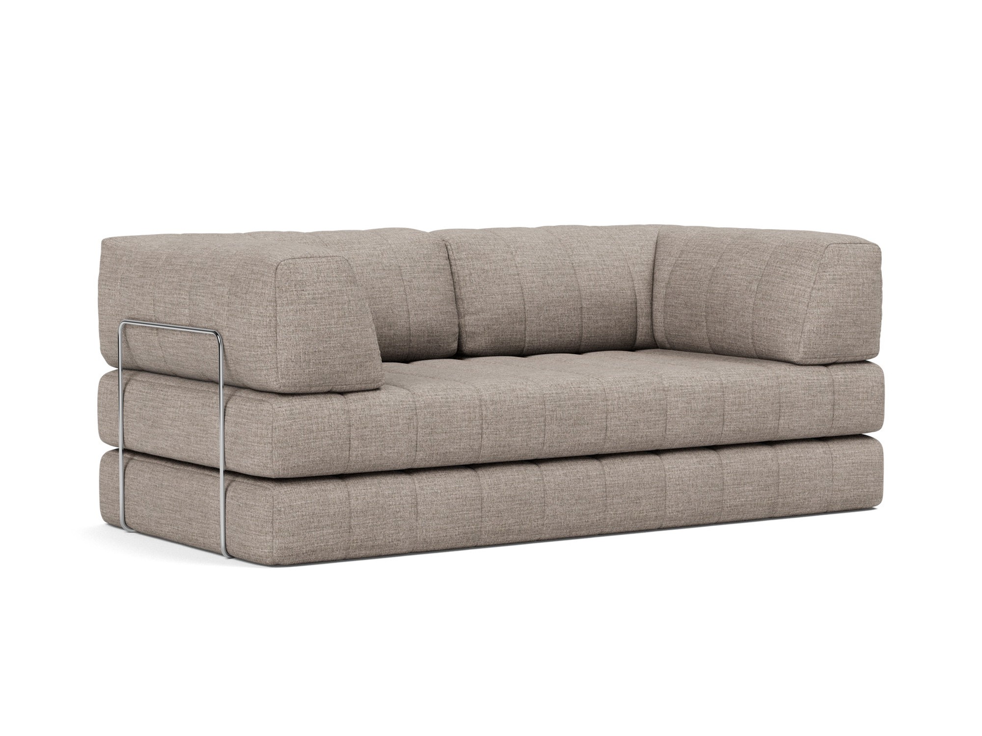 Schlafsofa CozyPad mit Armlehnen Chenille Yuveno 472-Warm-Grey