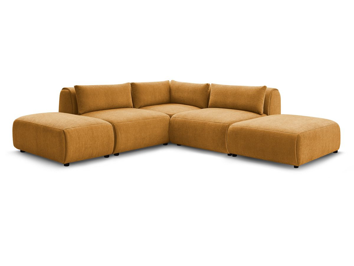Bobochic Jeanne Ecksofa 271 × 300 cm Strukturstoff Gelb