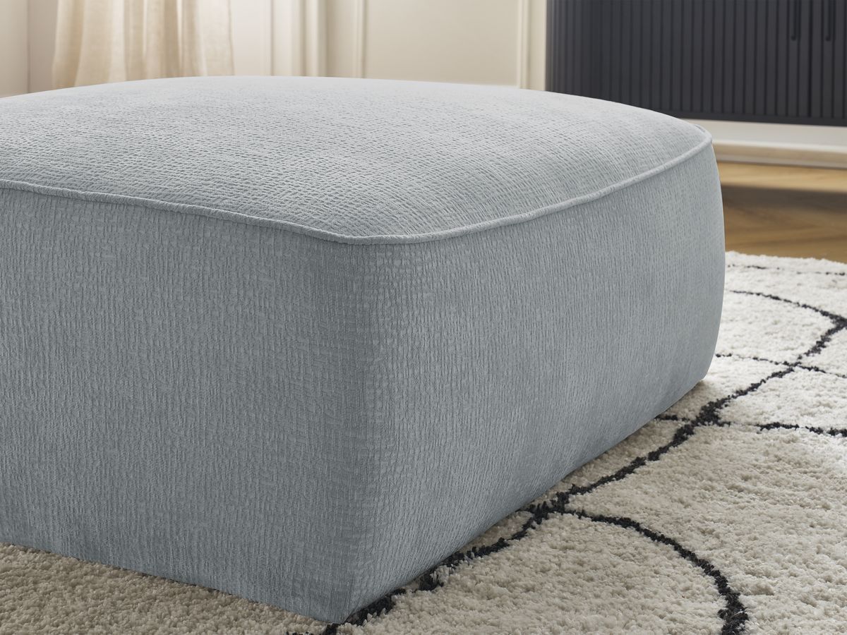 Bobochic Leopold Pouf Strukturstoff Hellgrau