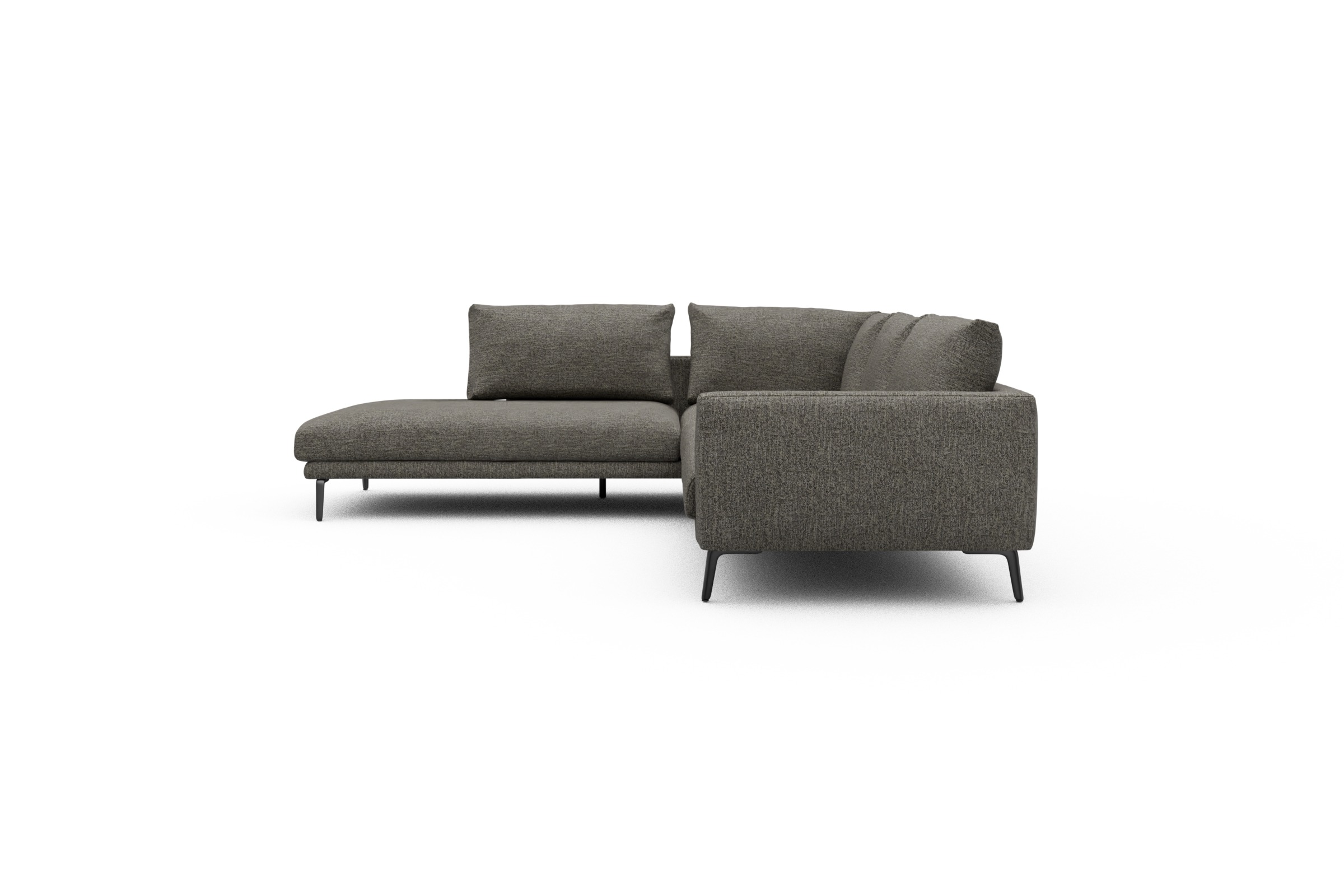 Ecksofa Karl Relax-Ecke links mit 2,5-Sitzer Carreno-Sepie-Brown