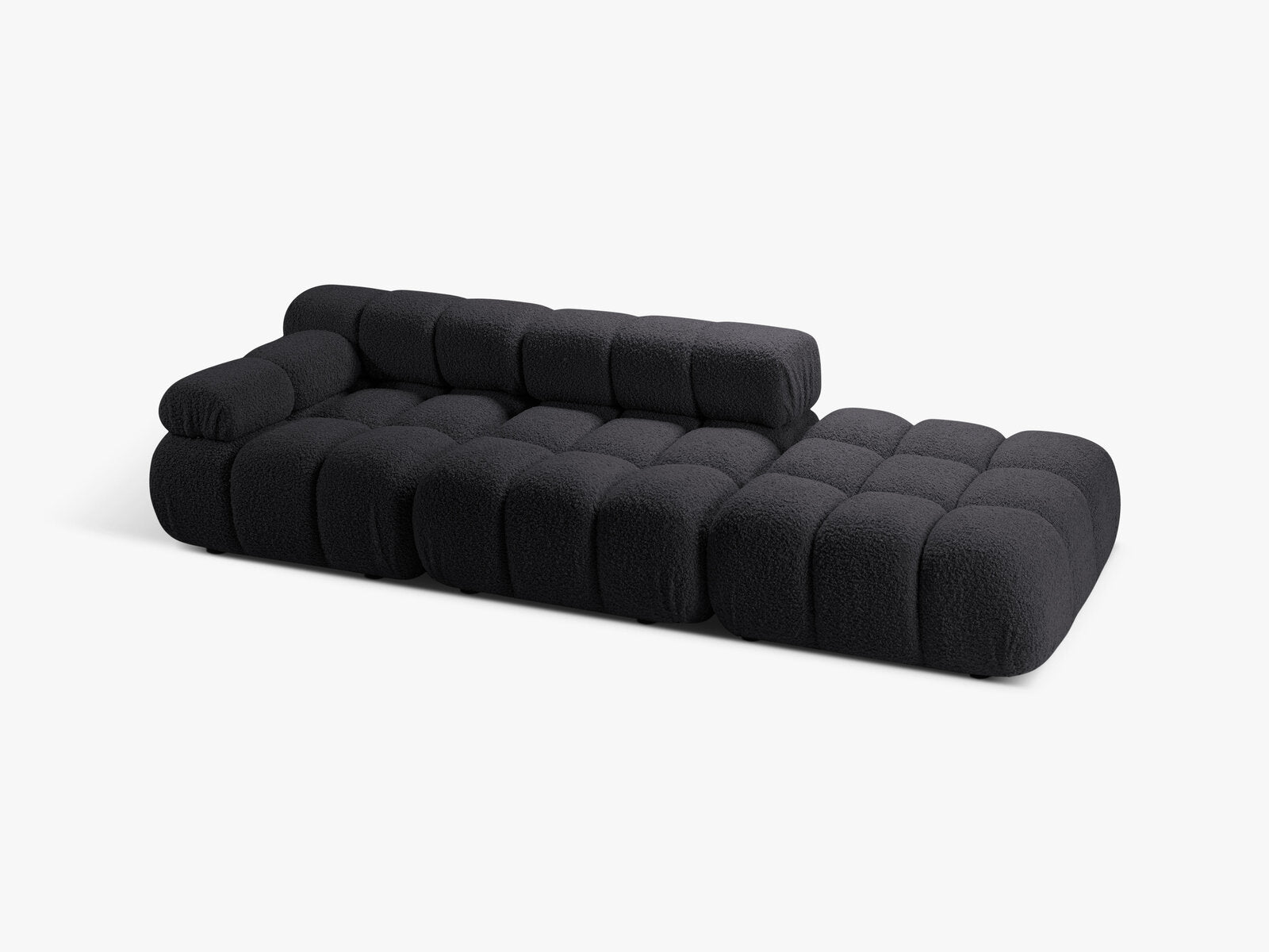 Micadoni Modulares Sofa Bellis 4-Sitzer Rechts Boucle Rolf Graphit