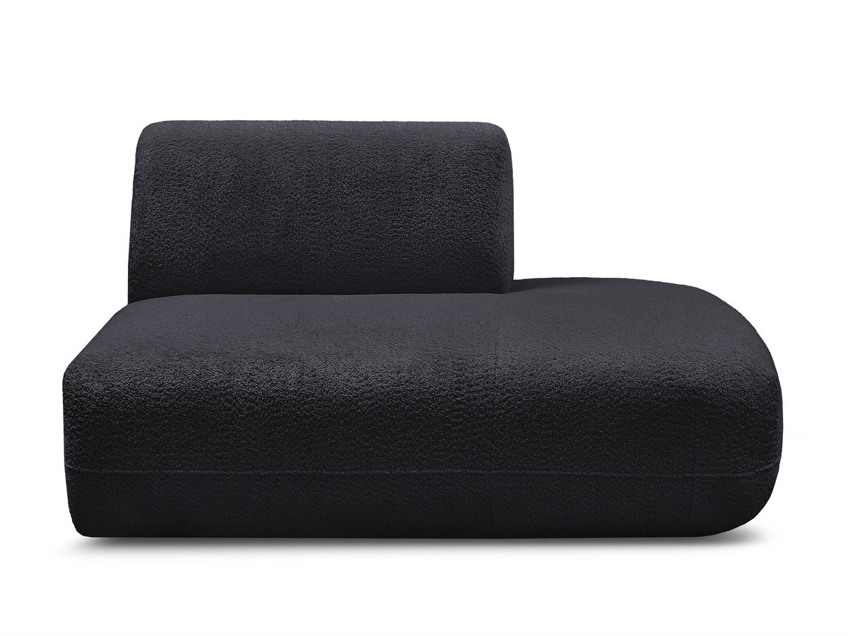 Bobochic Anda Sofamodul 2-Sitzer Chenille Schwarz Ecke rechts
