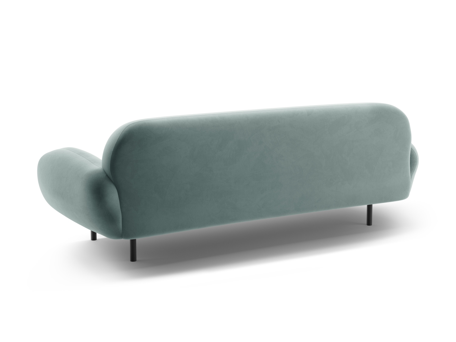 Micadoni Sofa Poppy 3-Sitzer Samt Casino Hellblau