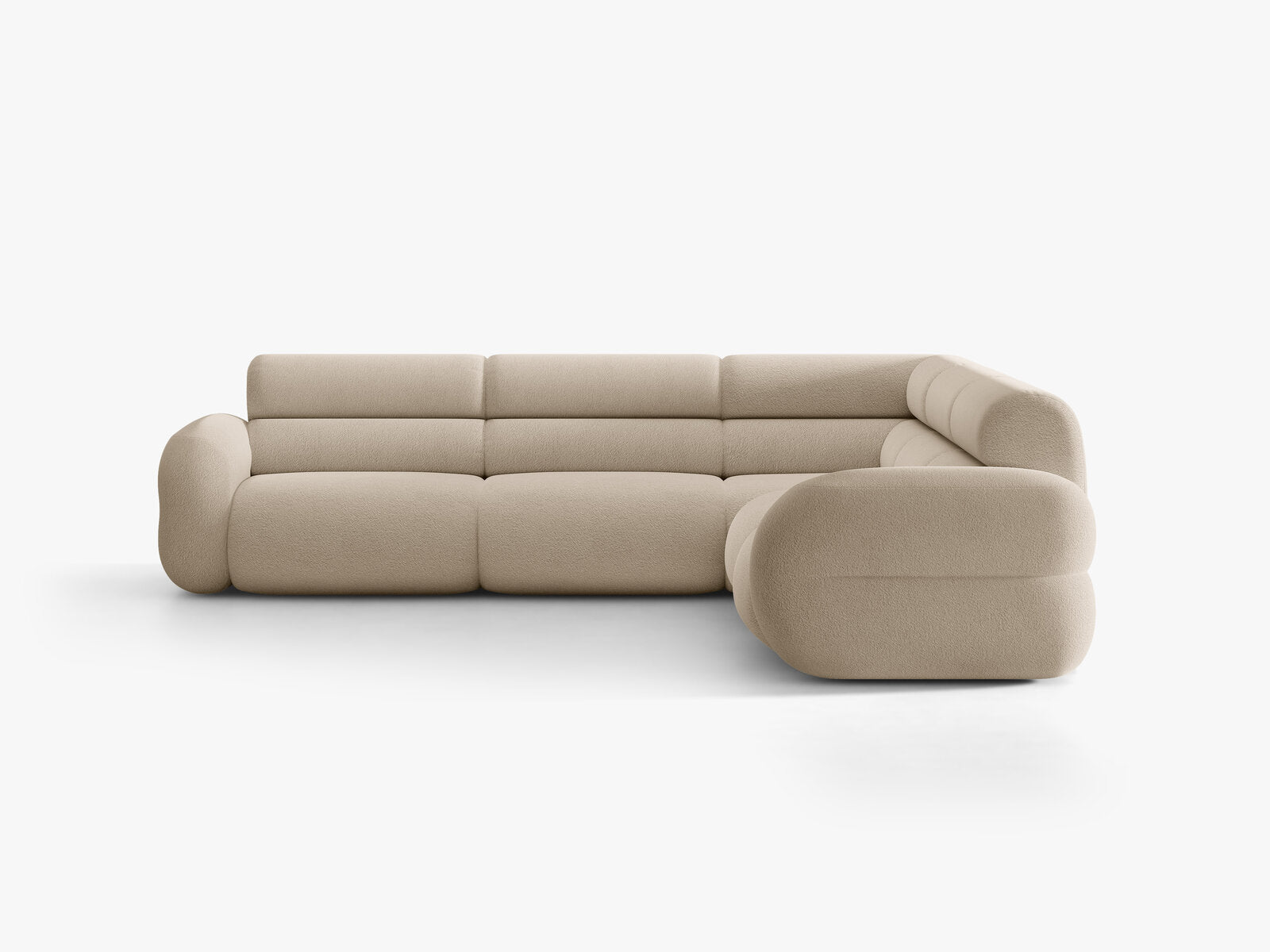 Micadoni Neo Modulares symmetrisches Ecksofa Boucle Baloo Beige
