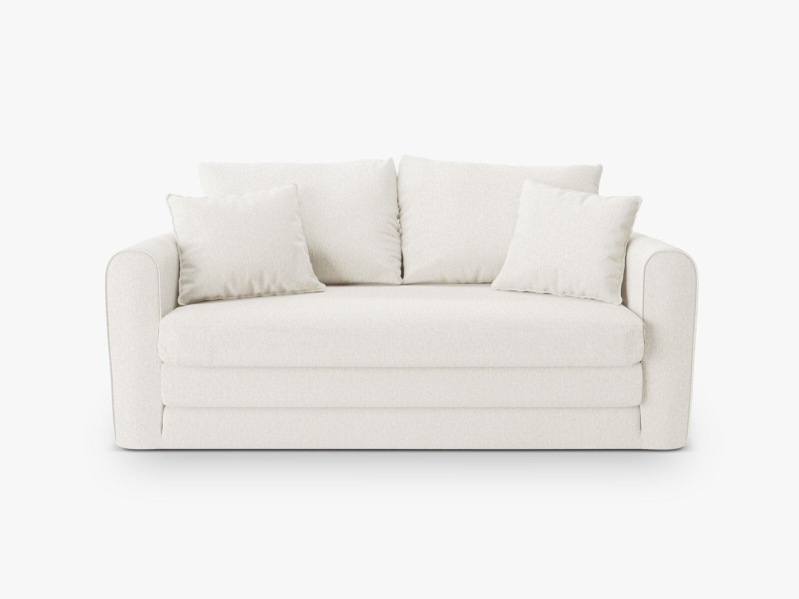 Micadoni Sofa Lido 2-Sitzer Strukturierter Stoff Weiß