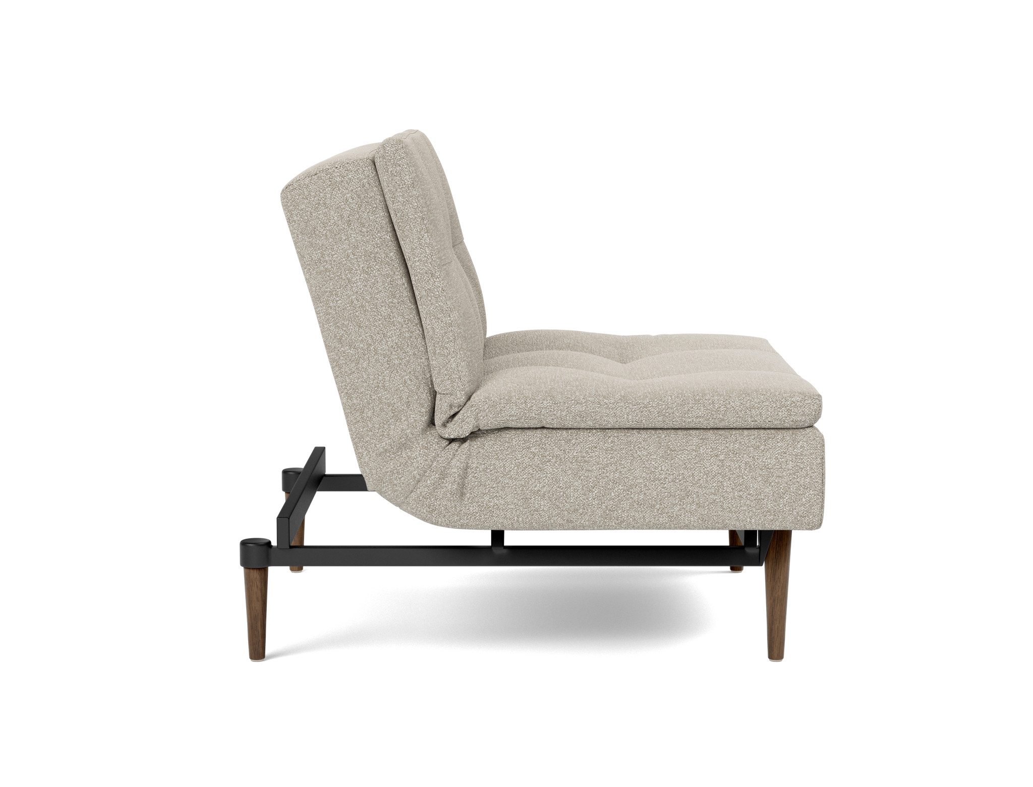 Sessel Dublexo Boucle Skandi 539-Beige Beine Styletto Eiche dunkel
